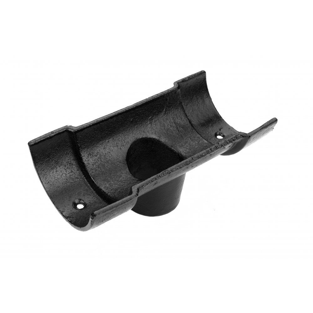 Half Round Painted Gutter Double Socket Running Outlet 113mm x 63mm