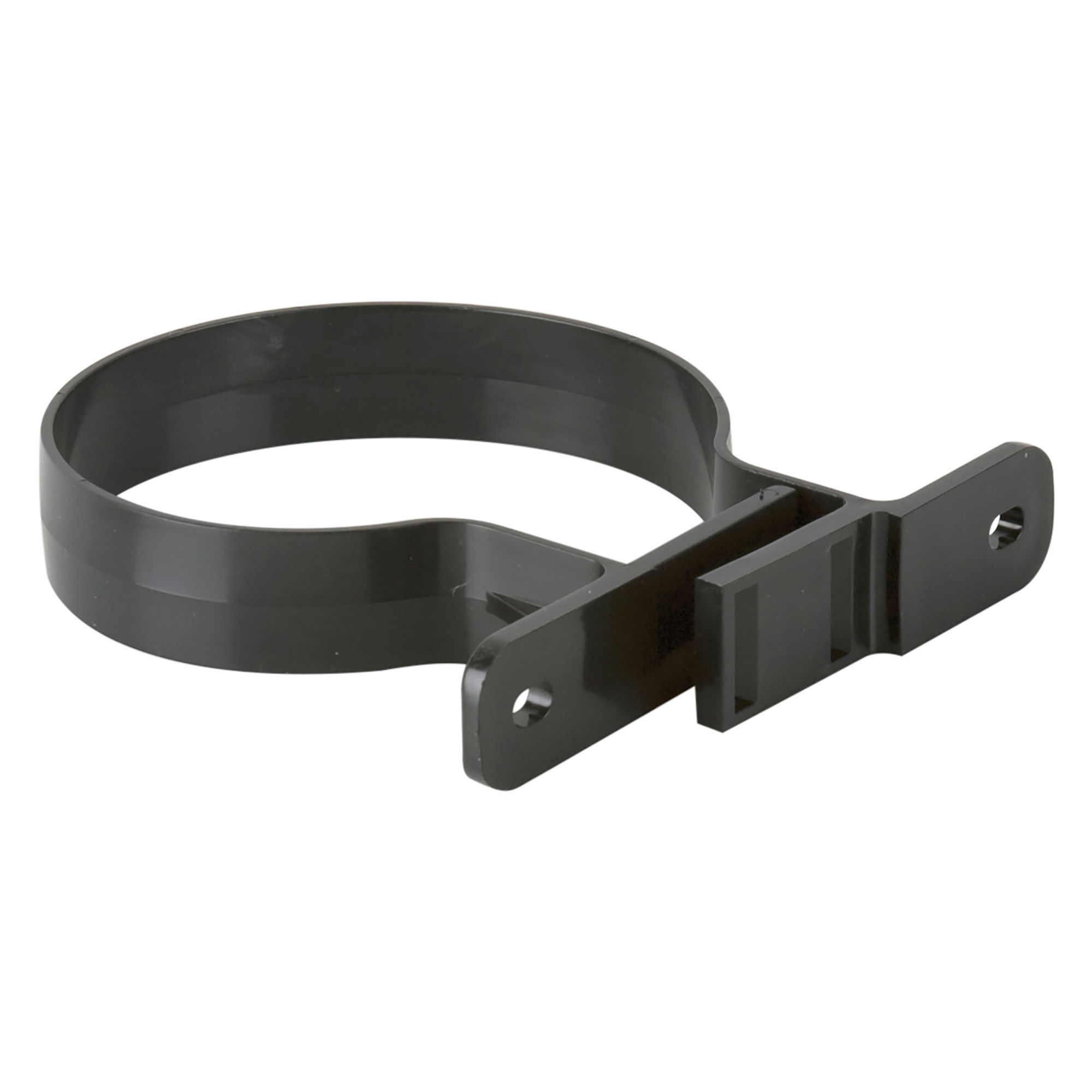 Brett Martin uPVC Push-Fit/Solvent Weld Double Fixing Pipe Bracket Black 110mm - BS407B