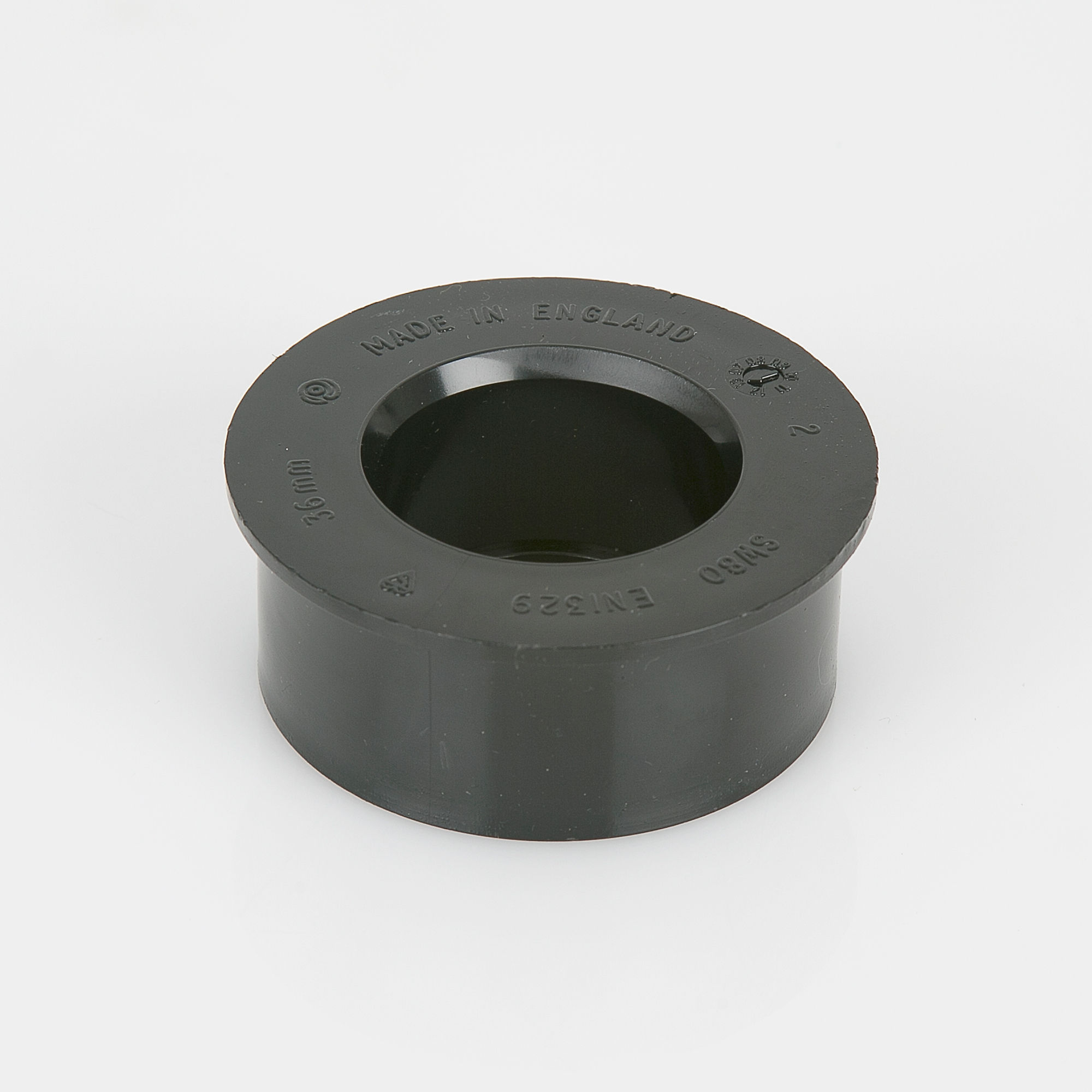 Brett Martin uPVC Solvent Weld Soil Boss Adaptor Black 82.4mm x 32mm - BS370B