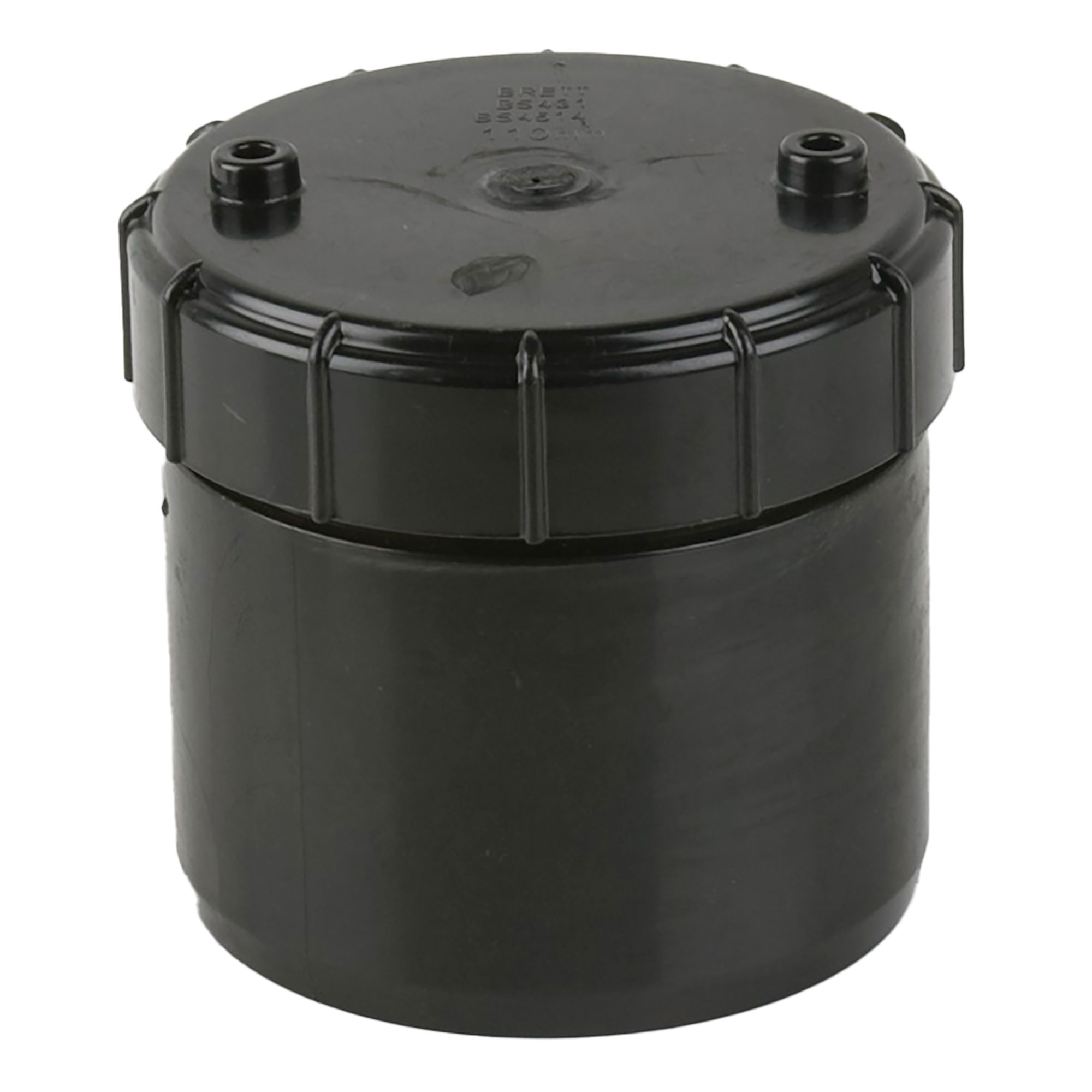 Brett Martin uPVC Push-Fit/Solvent Weld Soil Access Plug Black 110mm - BS431B