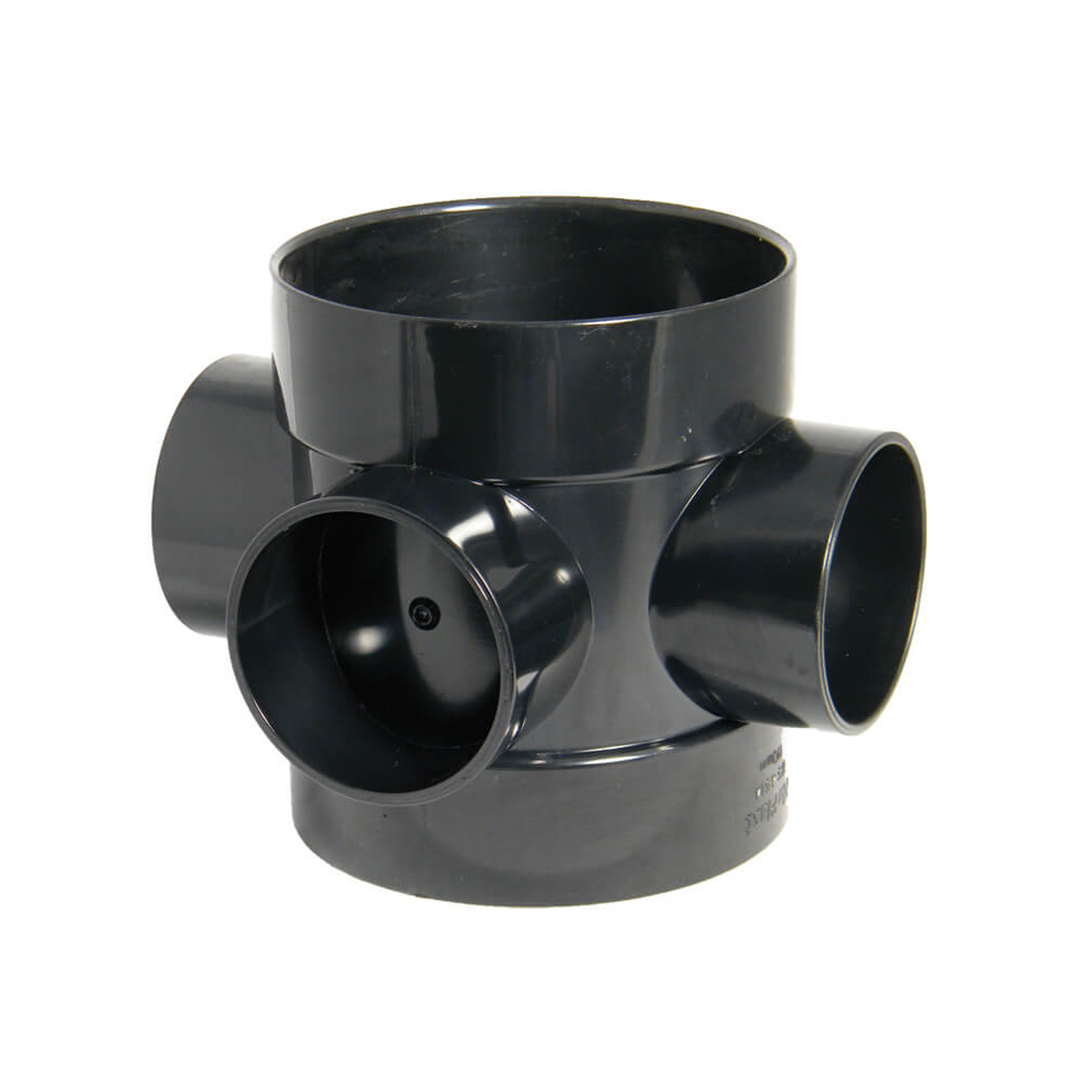 Floplast Soil Boss Pipe (Accepts Push Fit and Solvent Waste) Black 110mm x 40mm - SP583B