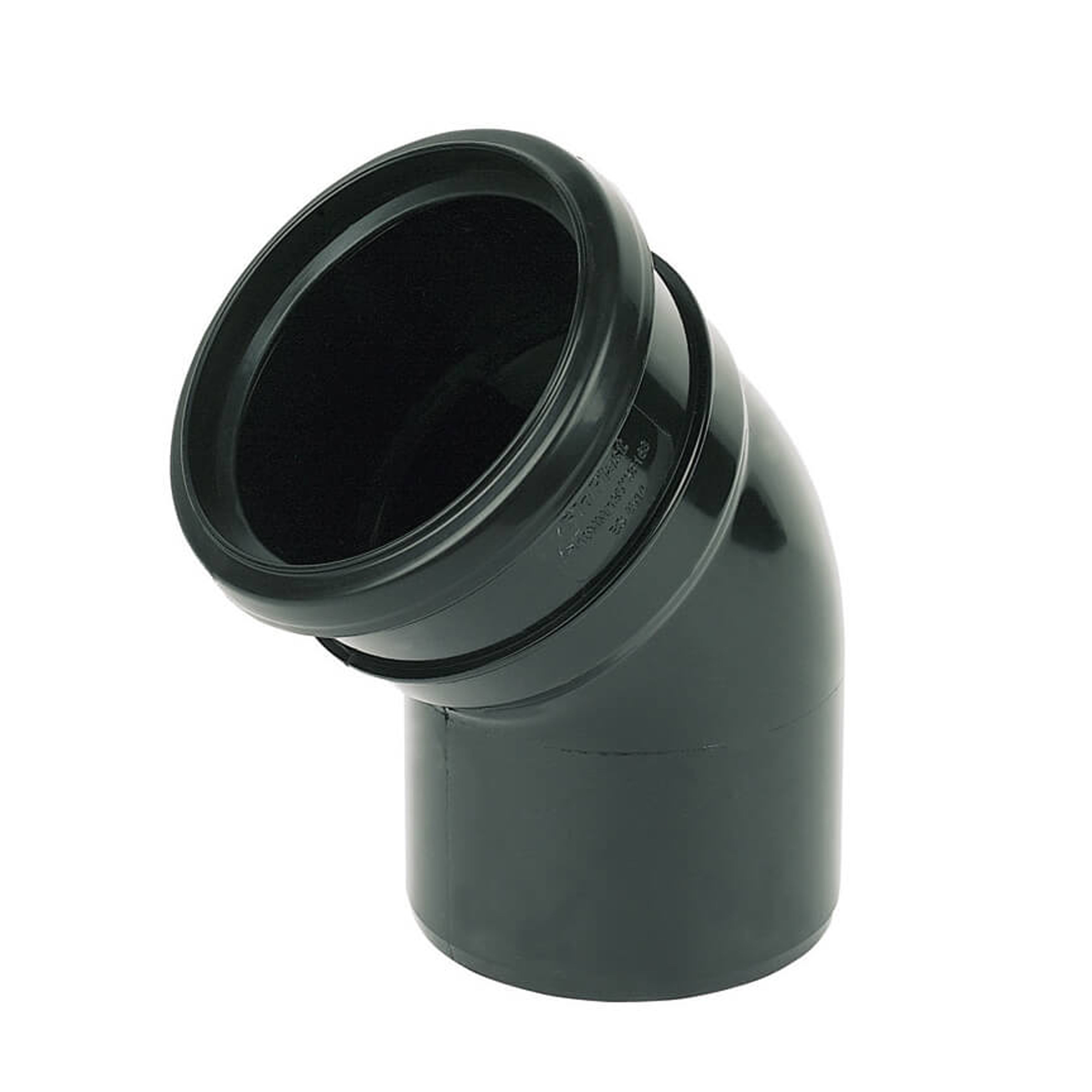 Floplast Soil Single 135° Socket Bend Black 110mm - SP163B