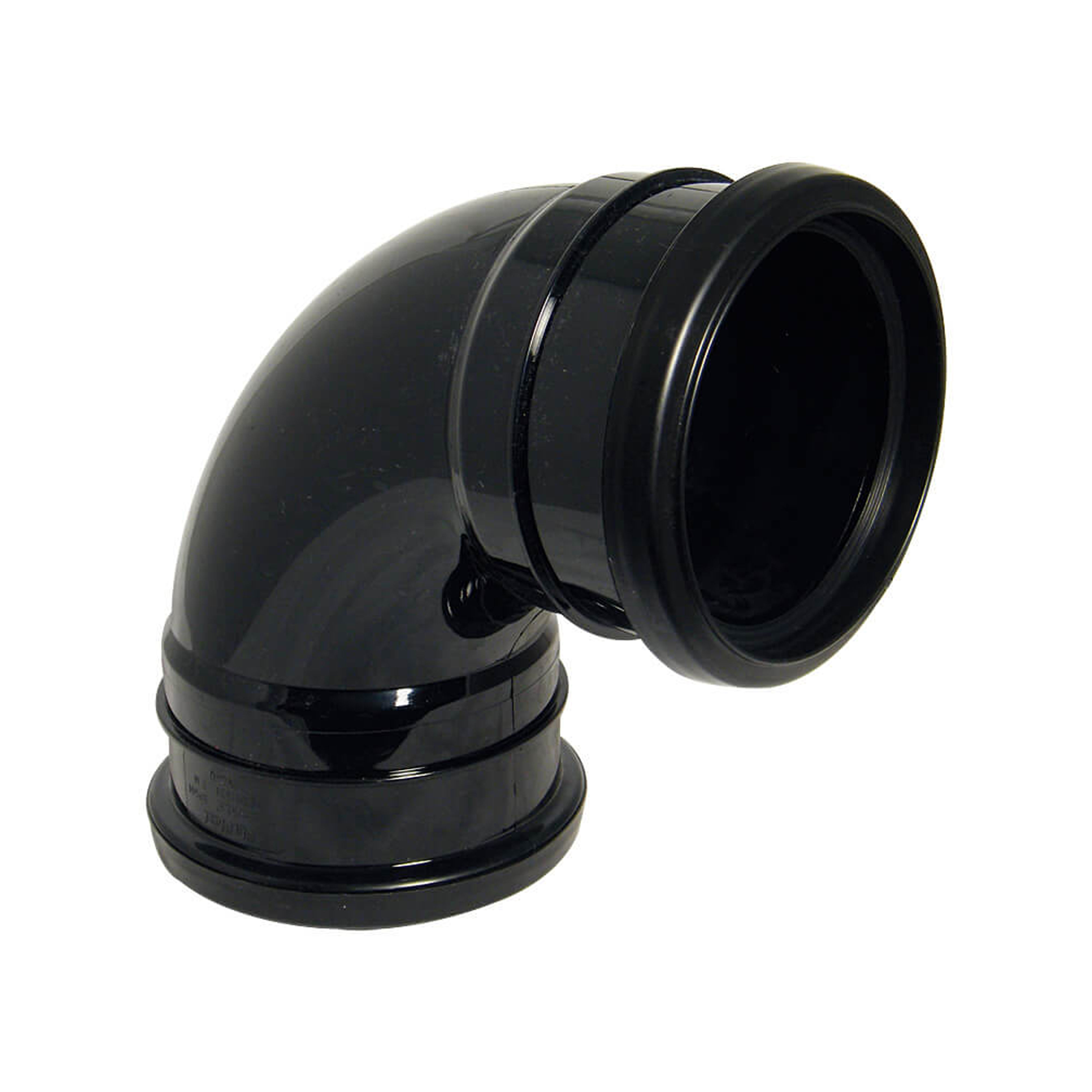 Floplast Solvent Weld Waste 92.5° Double Socket Bend Black 110mm - SP561B