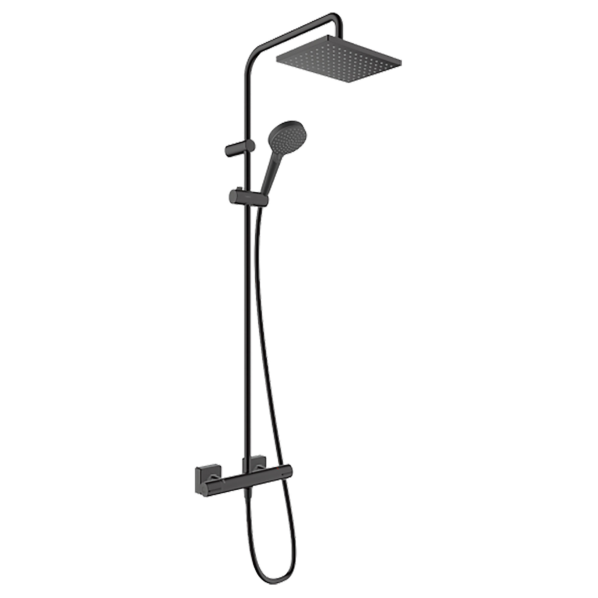 Hansgrohe Vernis Shape Showerpipe 230 1jet Shower with Thermostat Matt Black - 26286670