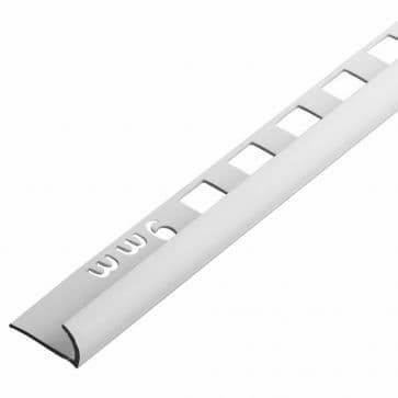 Round Profile Economy Tile Edge PVC White 9mm x 2.44m - ETE003