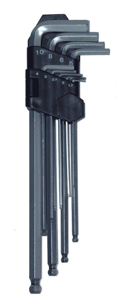 Allen Key Set Long Ball End (9 Piece) 1.5-10mm