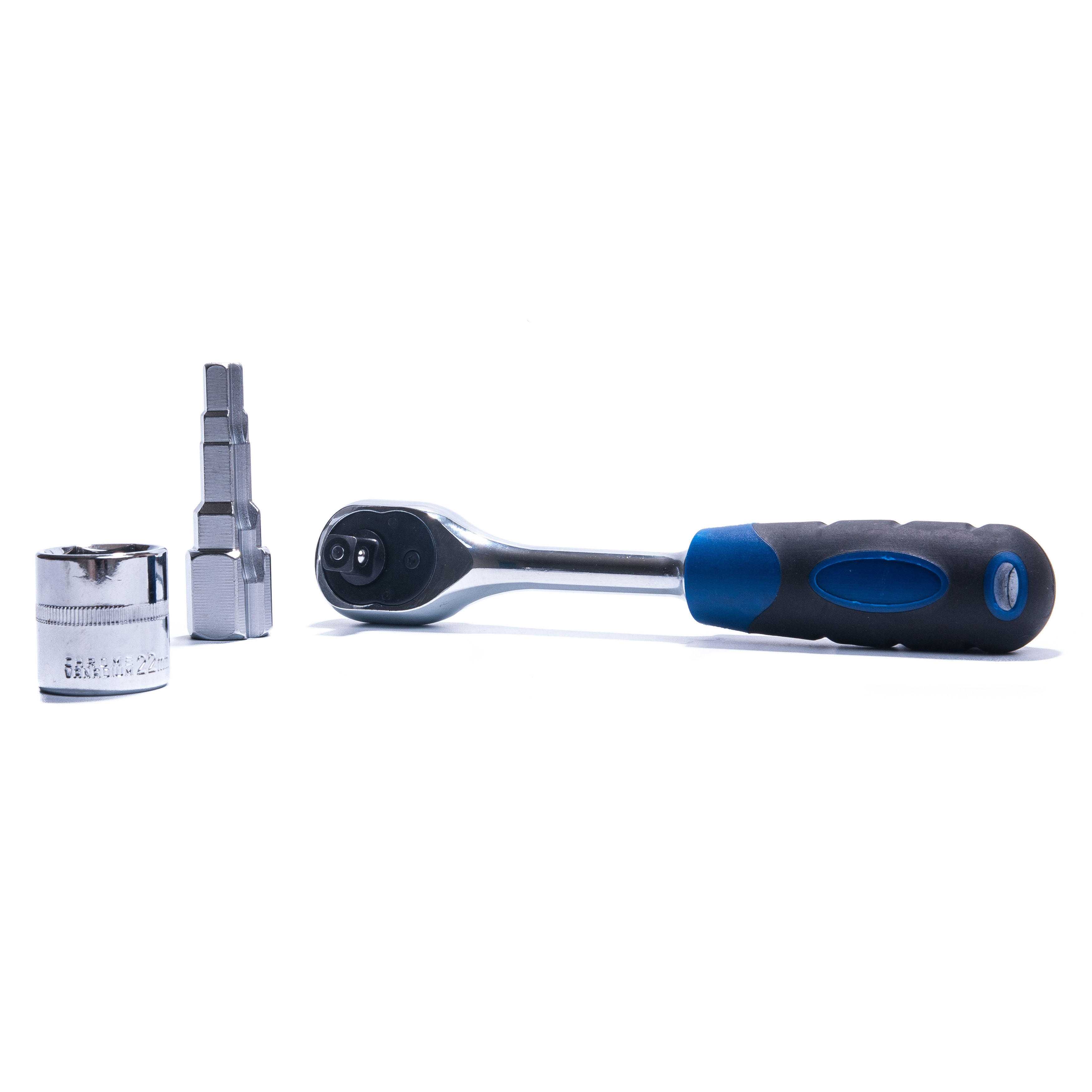 Todays Tools Slotted Multi-Size Radiator Valve Tail Key with Ratchet and 22mm Socket - MGPS