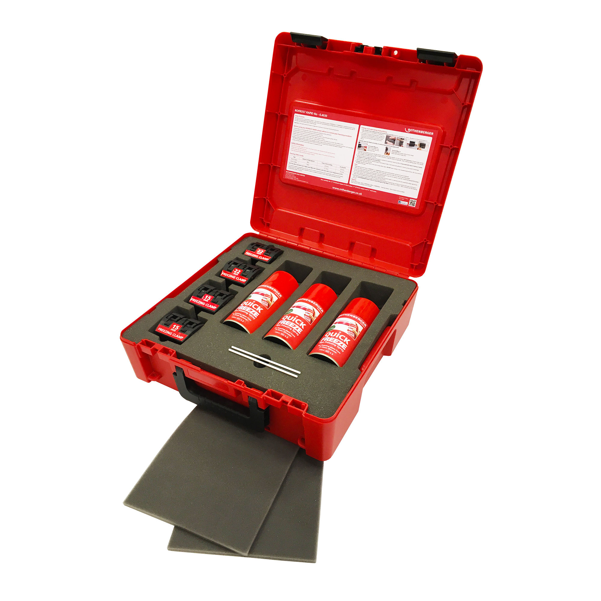 Rothenberger ROFROST Rapid Pipe Freezer Kit with 3x 150ml Freezer Sprays - 1000003035