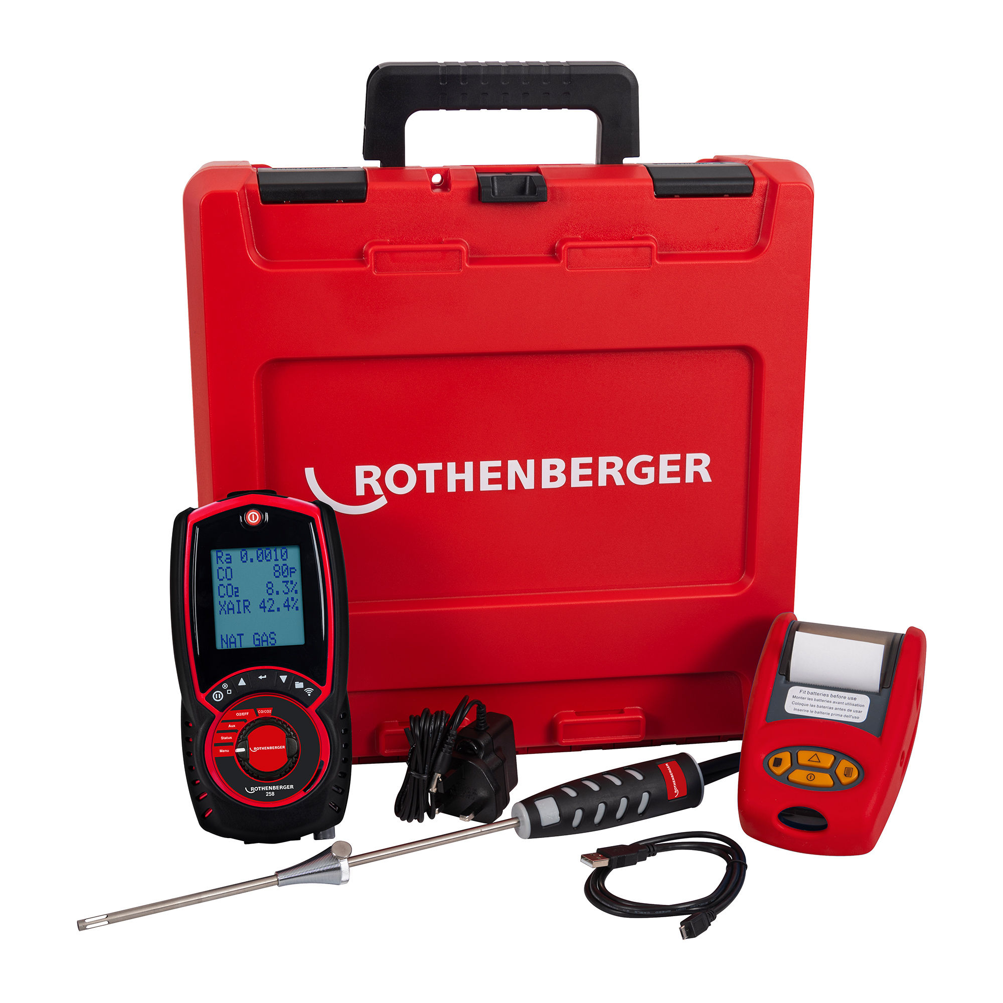 Rothenberger RO 258 Flue Gas Analyser Kit - 1000003349