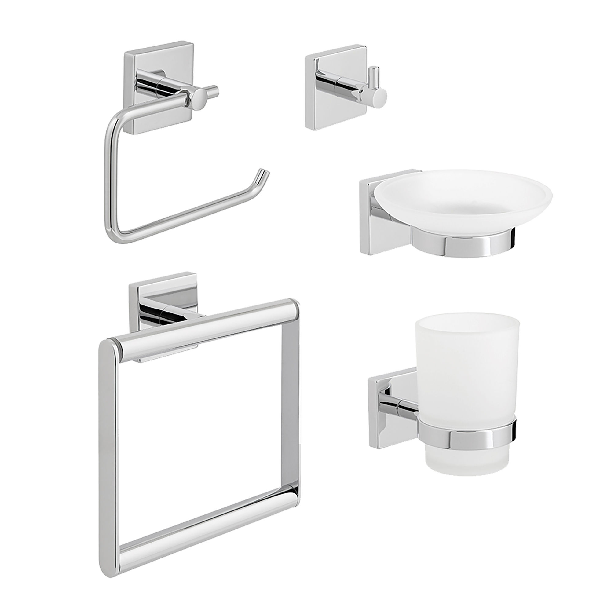 Vado Axces Bokx Bathroom Accessory Set (5 Piece) BOK189CP