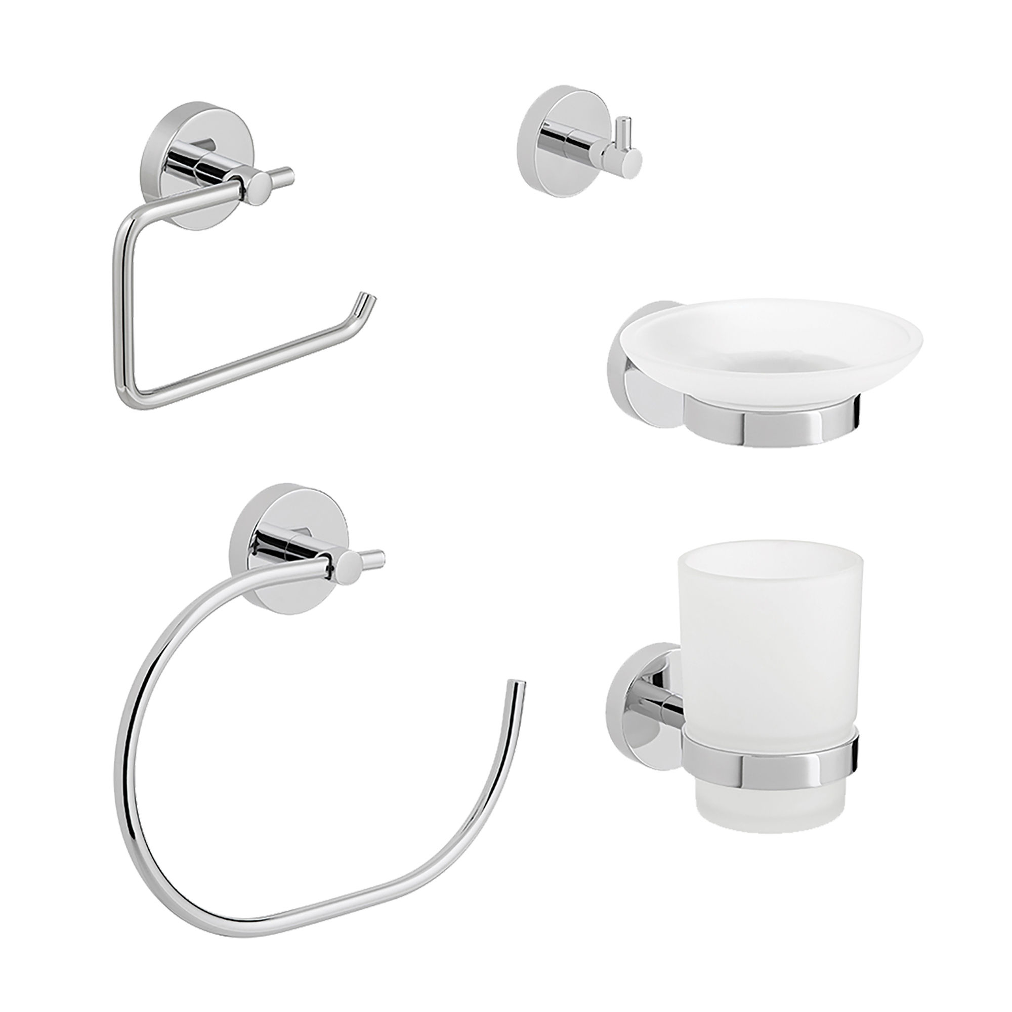 Vado Axces Sirkel Bathroom Accessory Set (5 Piece) SIR189CP