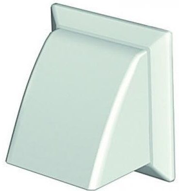 Polypipe Domus Outlet Cowled Damper White 100mm - 44932W