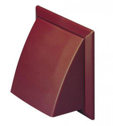 Polypipe Domus Outlet Cowled Damper Brown 100mm - 44932B