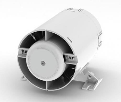 Polypipe Silavent Sapphire Inline Fan with Timer and Duct Kit 100mm - GLD100AC-TKR