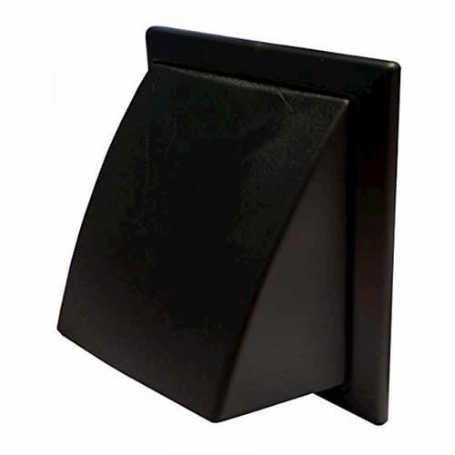Polypipe Domus Cowl/Damper Round Spigot Black - 44902BK
