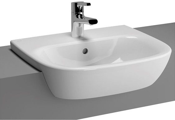 Vitra Zentrum Semi Recessed Basin 1 Tap Hole - 5635