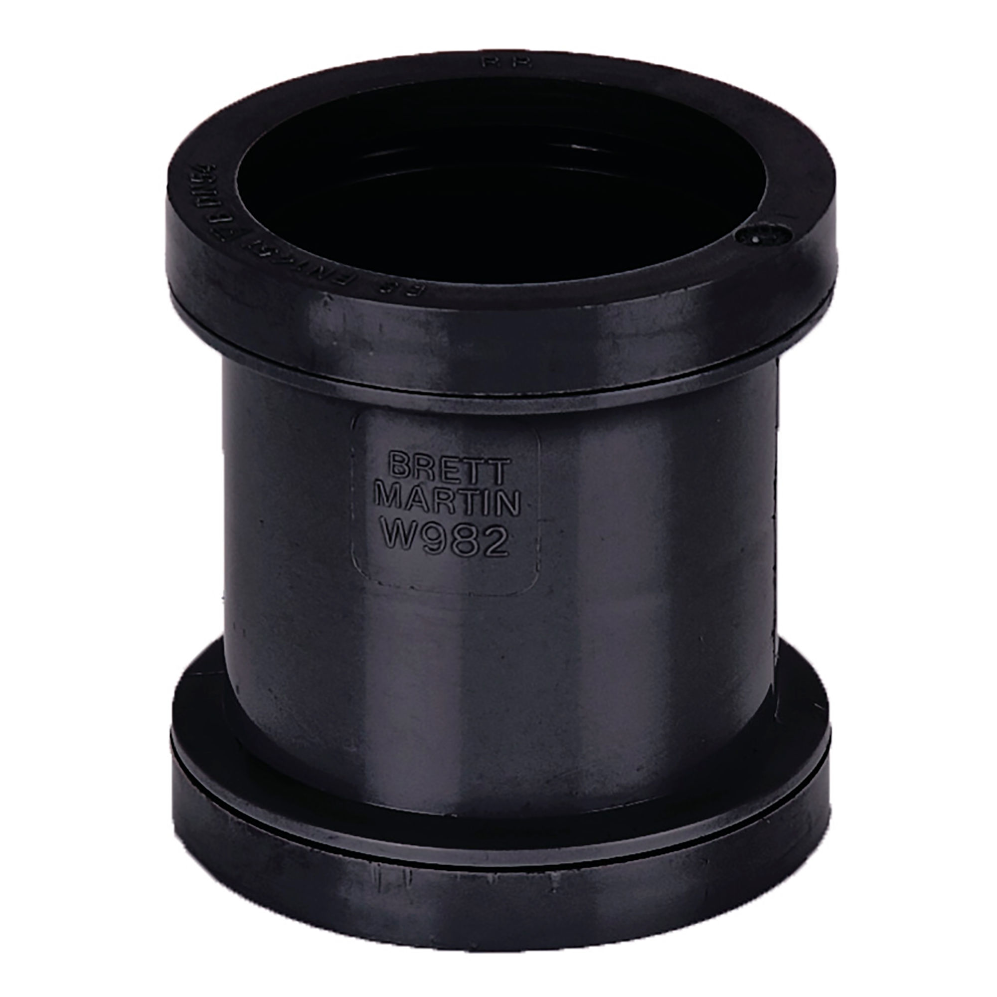 Brett Martin Push-Fit Waste Straight Connector Black 32mm - W902B