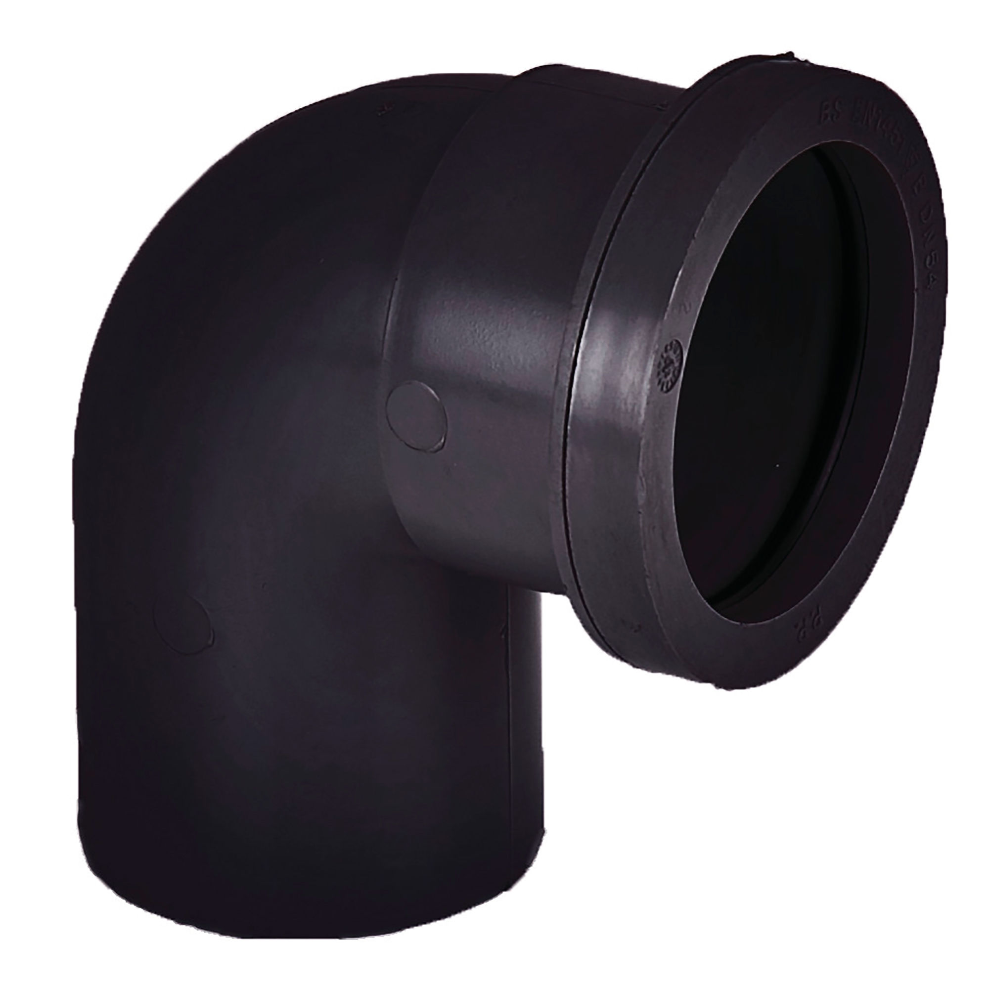 Brett Martin Push-Fit Waste 90° Conversion Bend Black 32mm - W906B