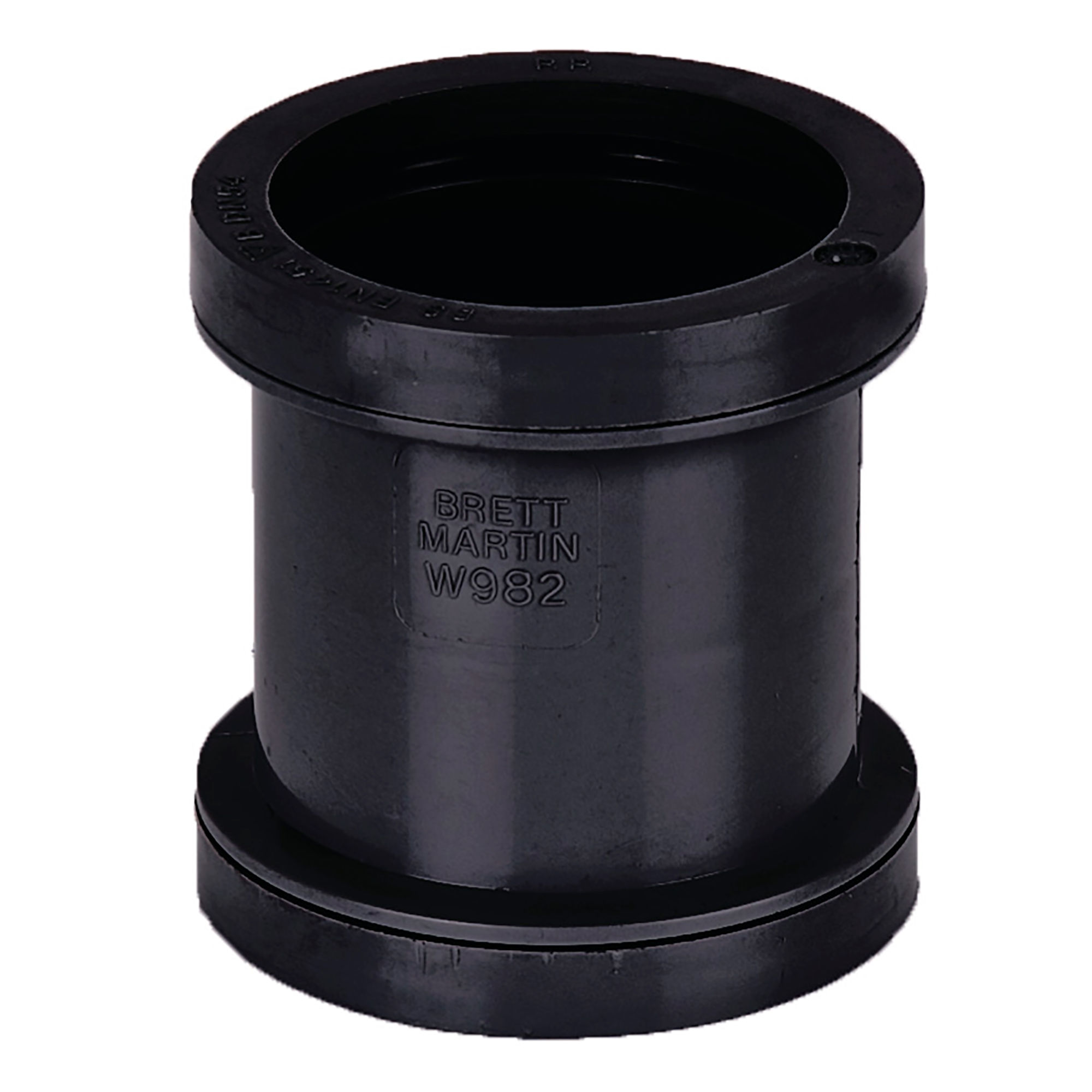 Brett Martin Push-Fit Waste Straight Connector Black 40mm - W922B