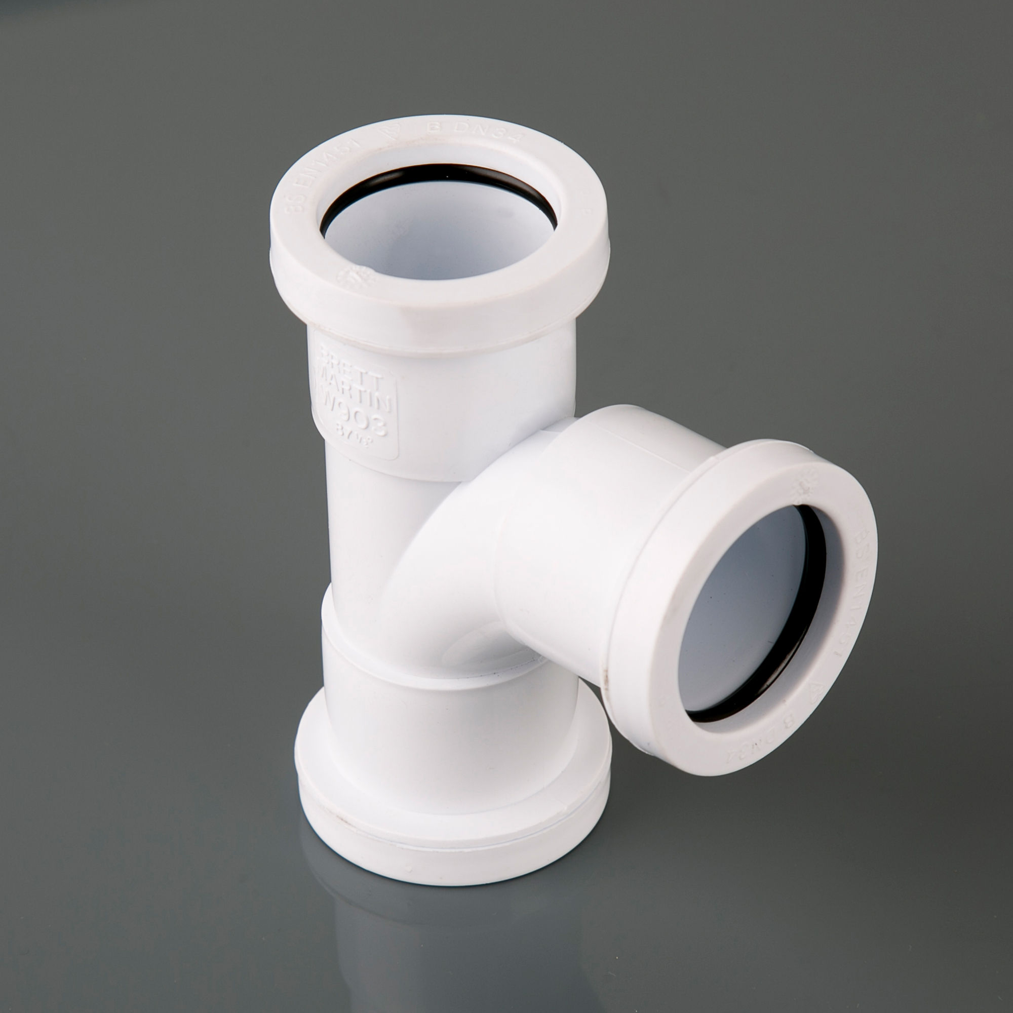 Brett Martin Push-Fit Waste 92.5° Swept Tee White 32mm - W903W