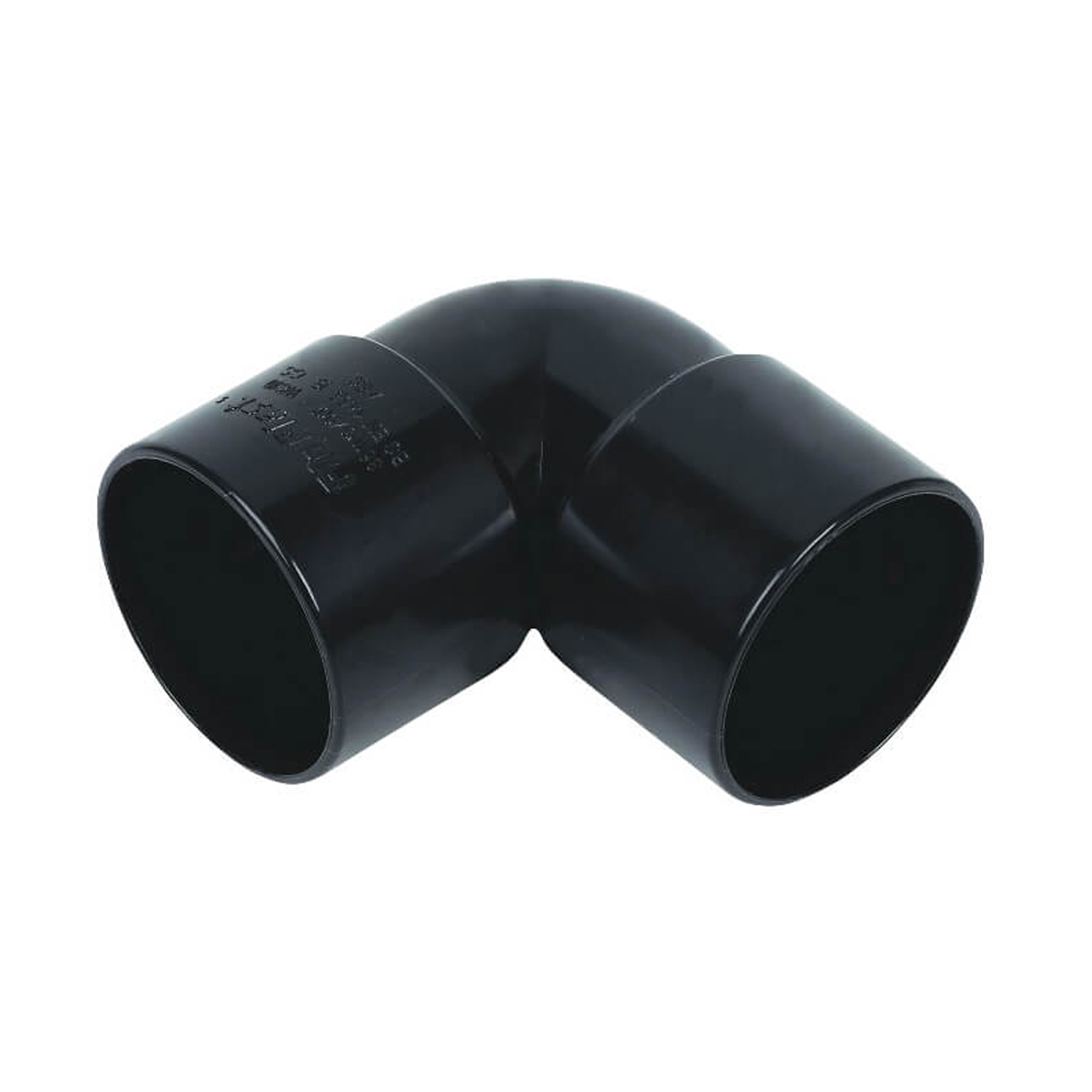 Floplast Solvent Weld Waste 90° Knuckle Bend Black 40mm - WS11B