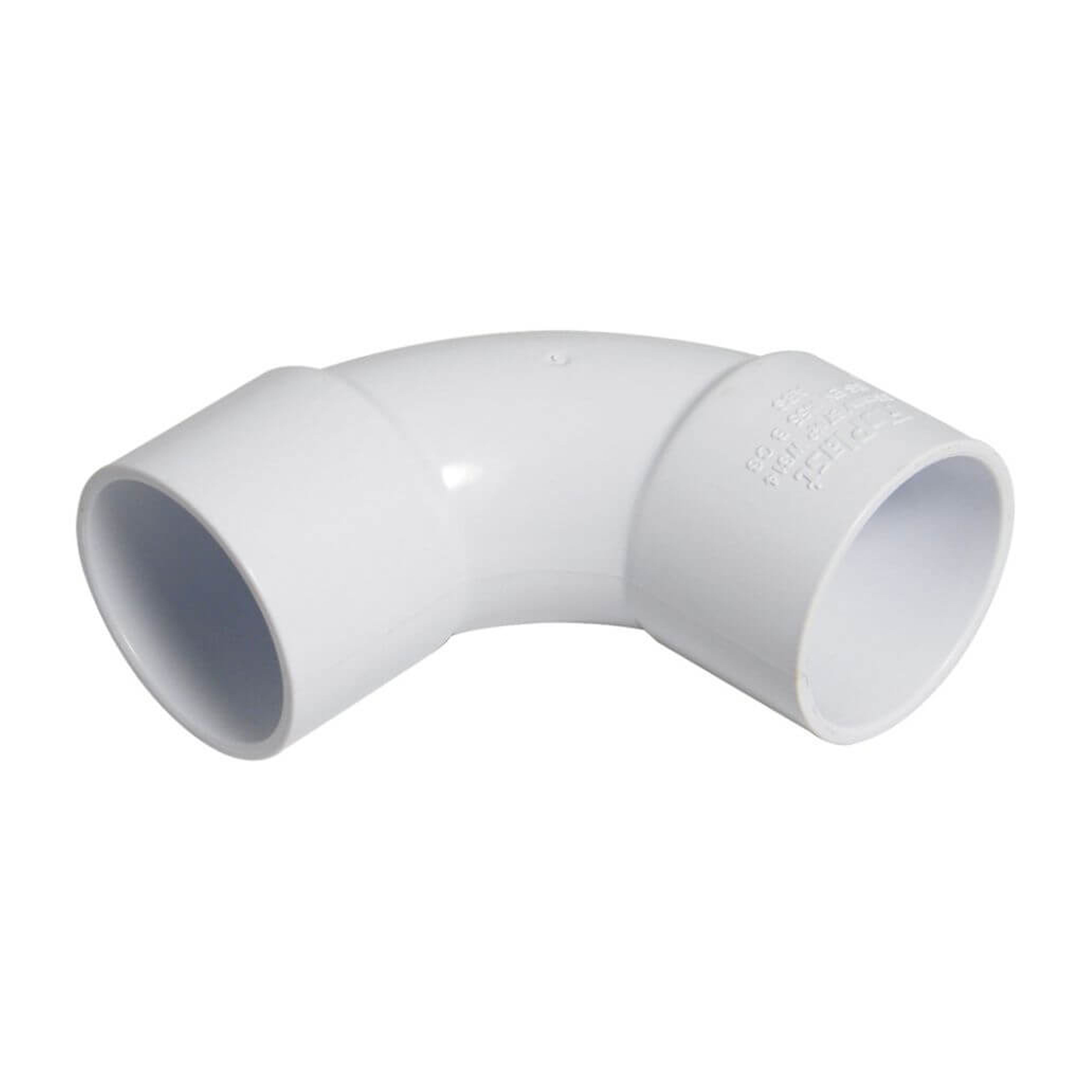 Floplast Solvent Weld Waste 88.5° Swept Bend White 50mm - WS16W
