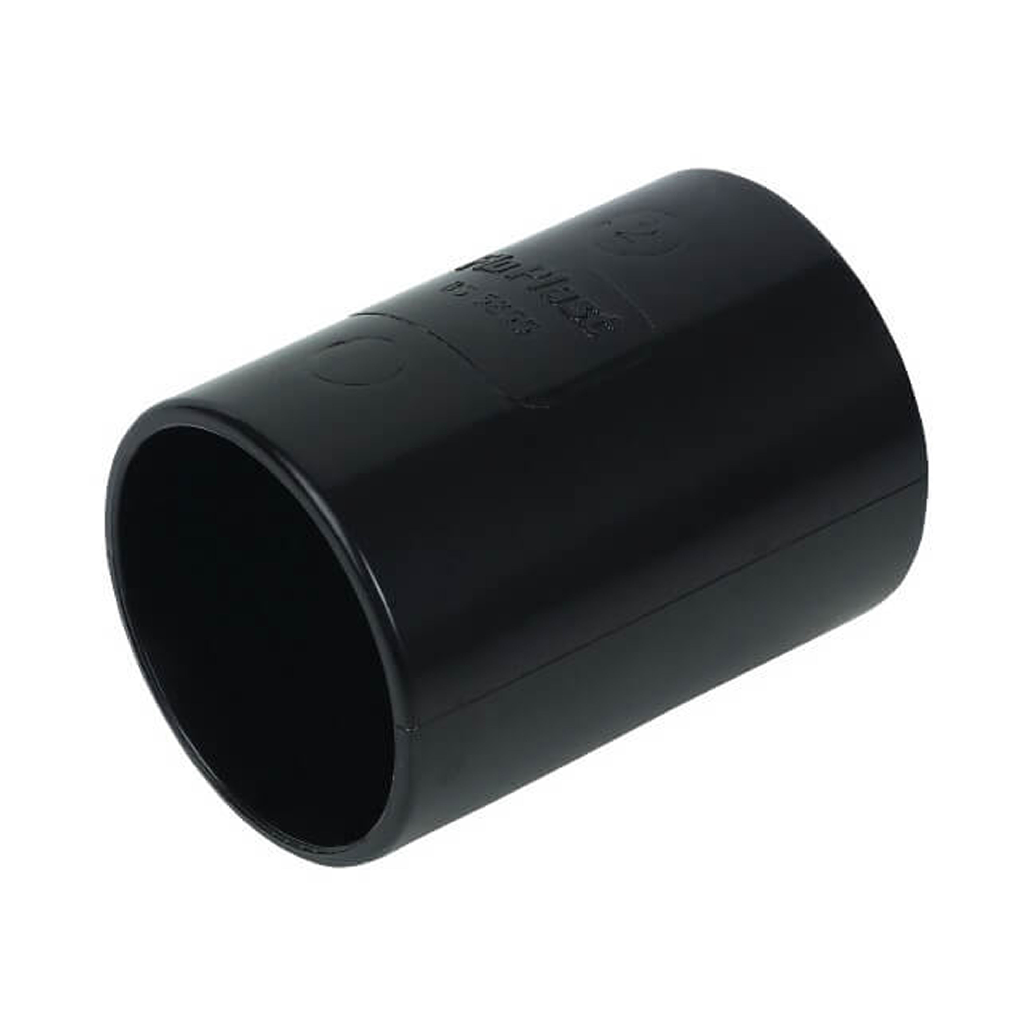 Floplast Solvent Weld Waste Straight Coupling Black 40mm - WS08B