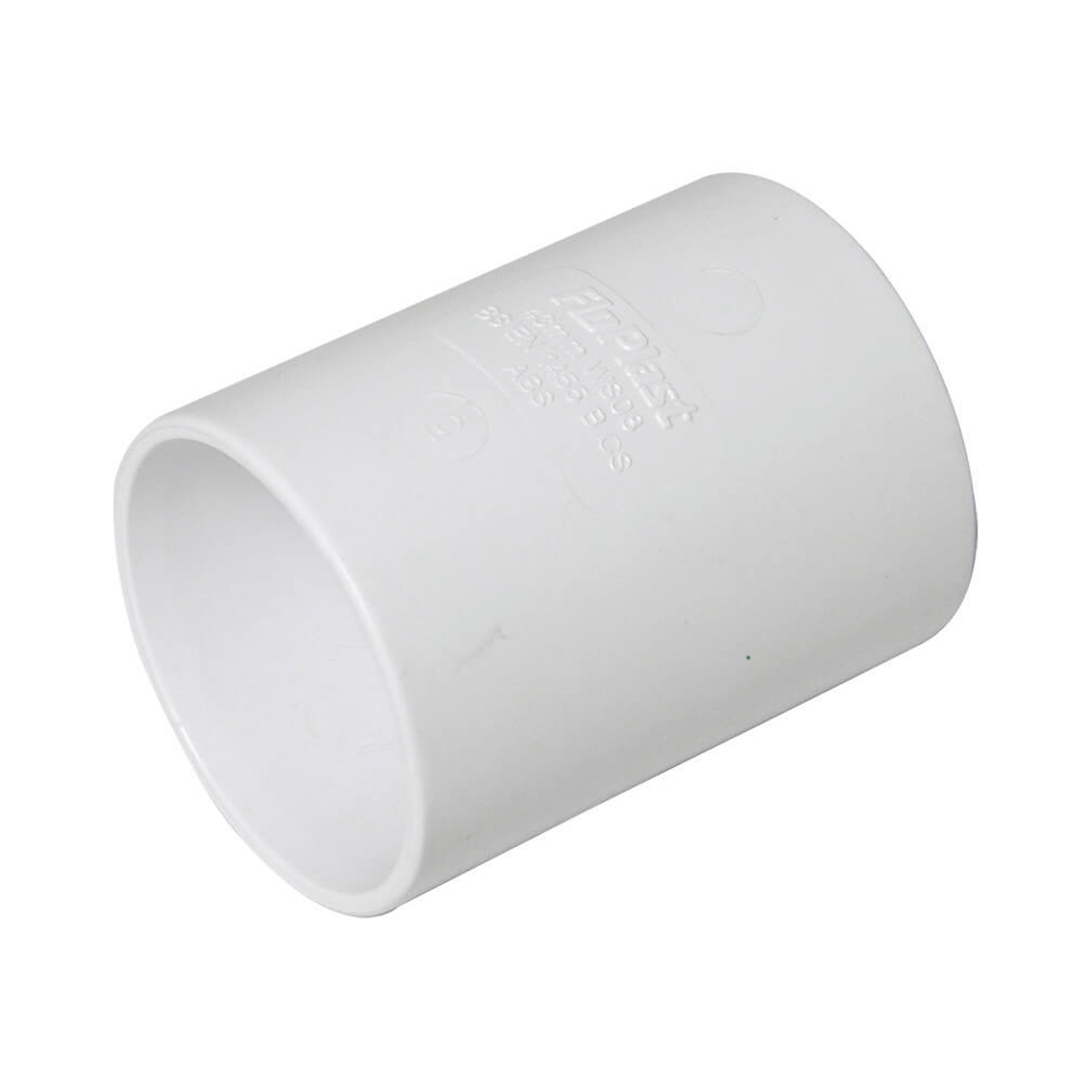 Floplast Solvent Weld Waste Straight Coupling White 40mm - WS08W