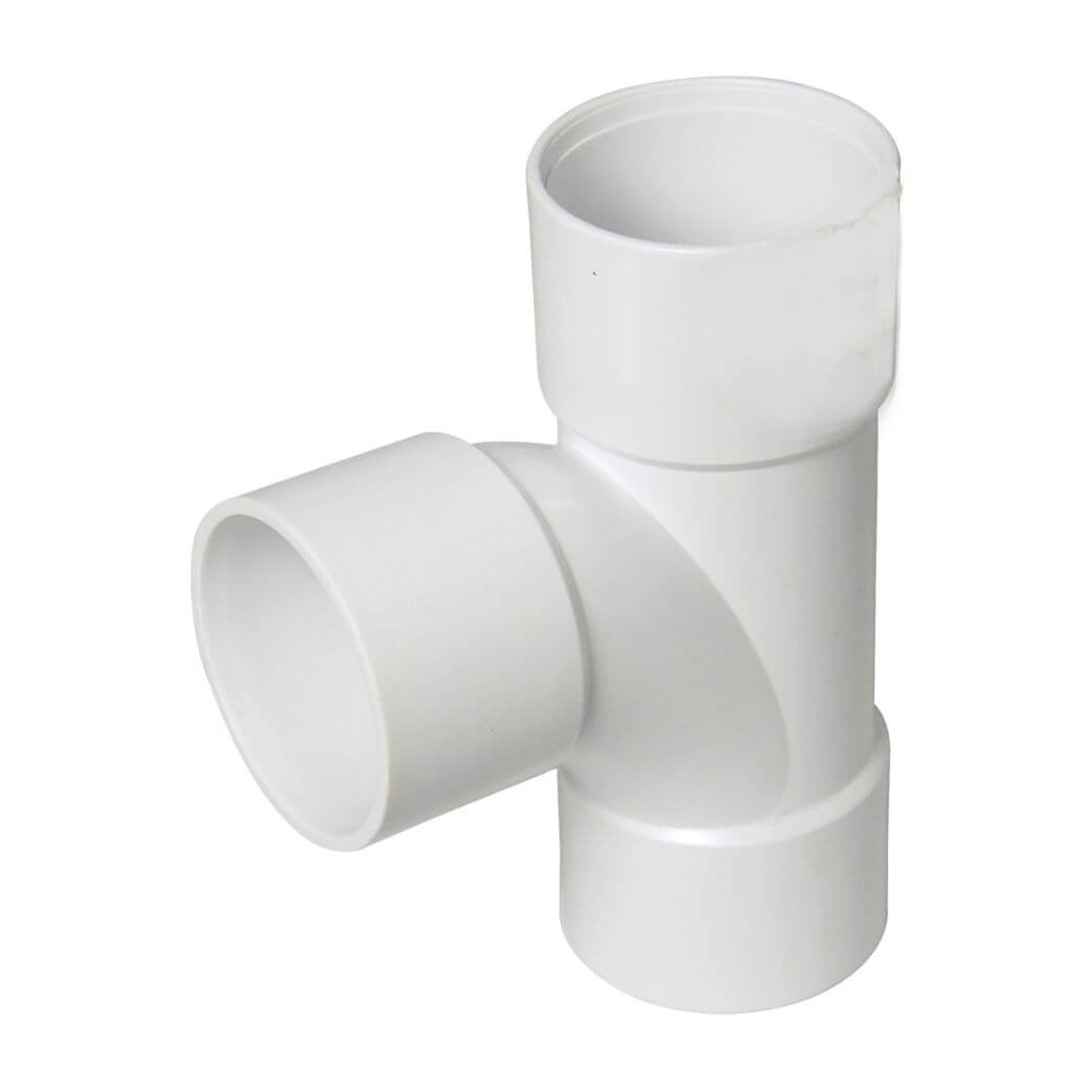 Floplast Solvent Weld Waste 90° Swept Tee White 40mm - WS23W