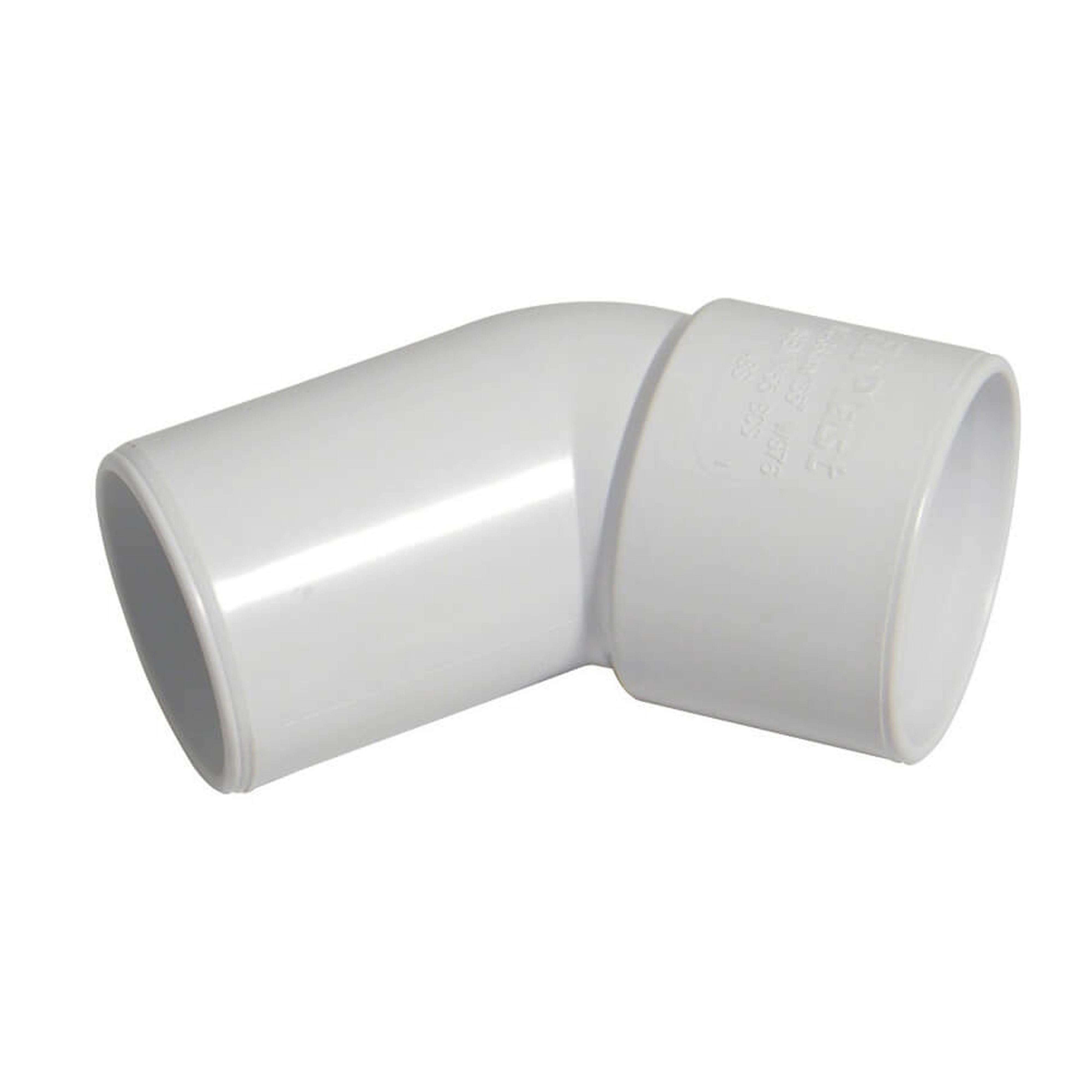 Floplast Solvent Weld Waste 135° (45°) Conversion Bend White 40mm - WS77W