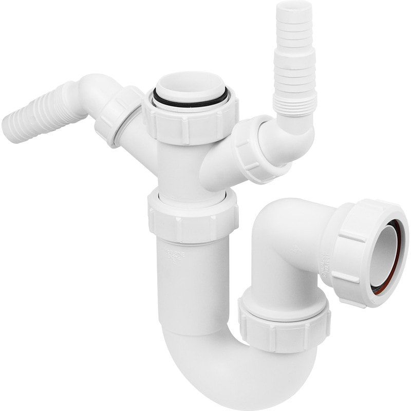 McAlpine WM11 Appliance Trap with Twin Connections 3" Seal 1 1/2"