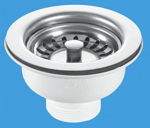McAlpine Basket Strainer Waste 113mm Flange 1 1/2" - BWSTSS