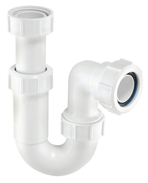 McAlpine Adjustable Inlet Tubular P Trap Seal 1 1/4" x 75mm - ASA10