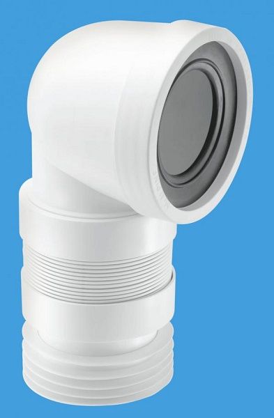McAlpine Flexible Bent WC Connector 220-400mm - WC-CON8F