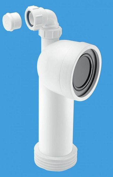 McAlpine Adjustable Rigid Bent WC Connector with Vent Boss
