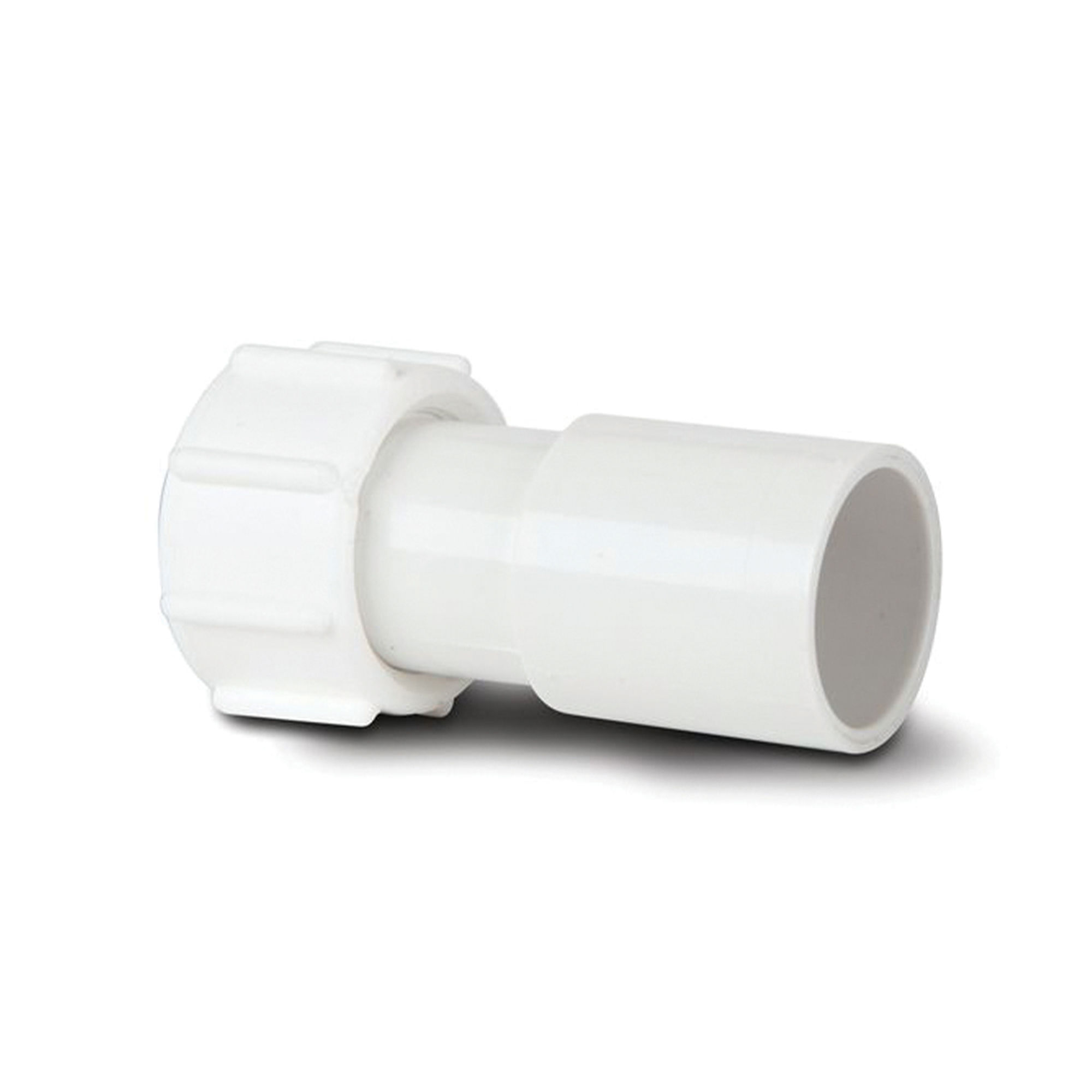 Polypipe Solvent Weld Overflow Straight Adaptor White 21.5mm - NS47W