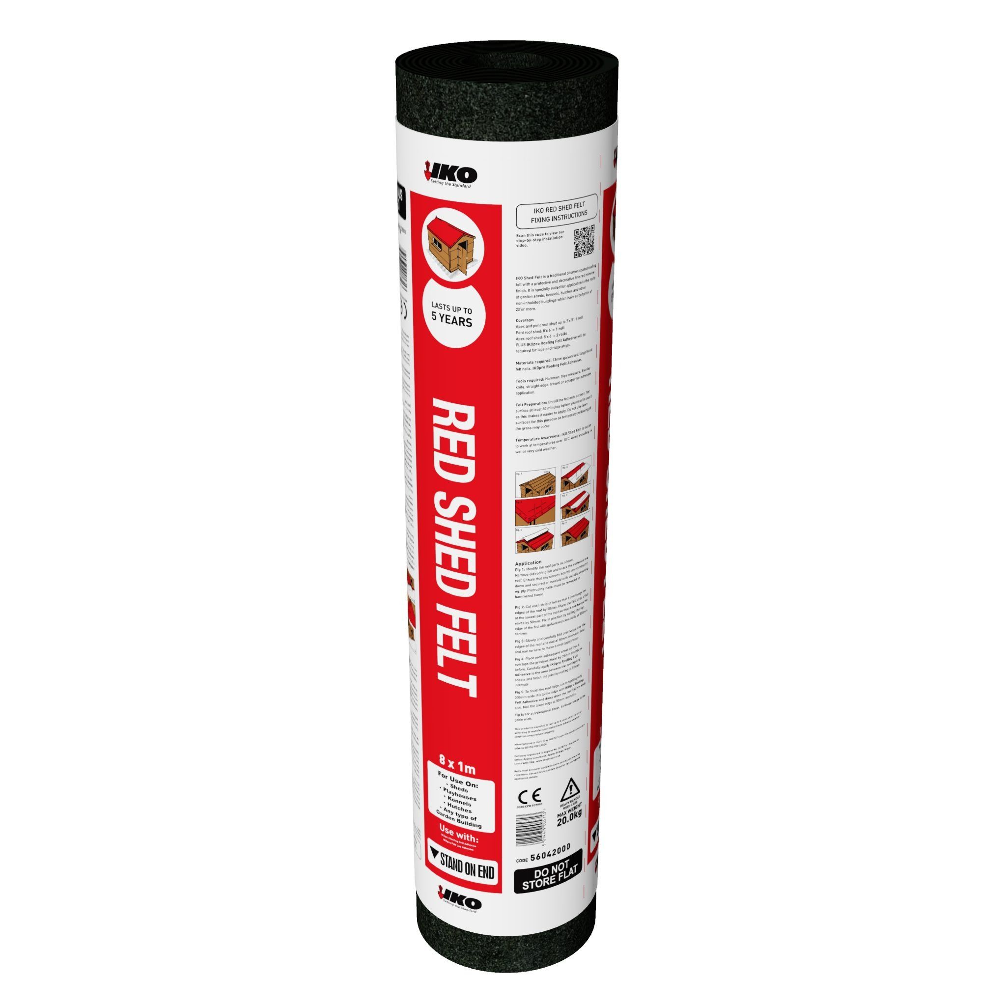IKO Shed Felt Red 8m x 1m 56042000