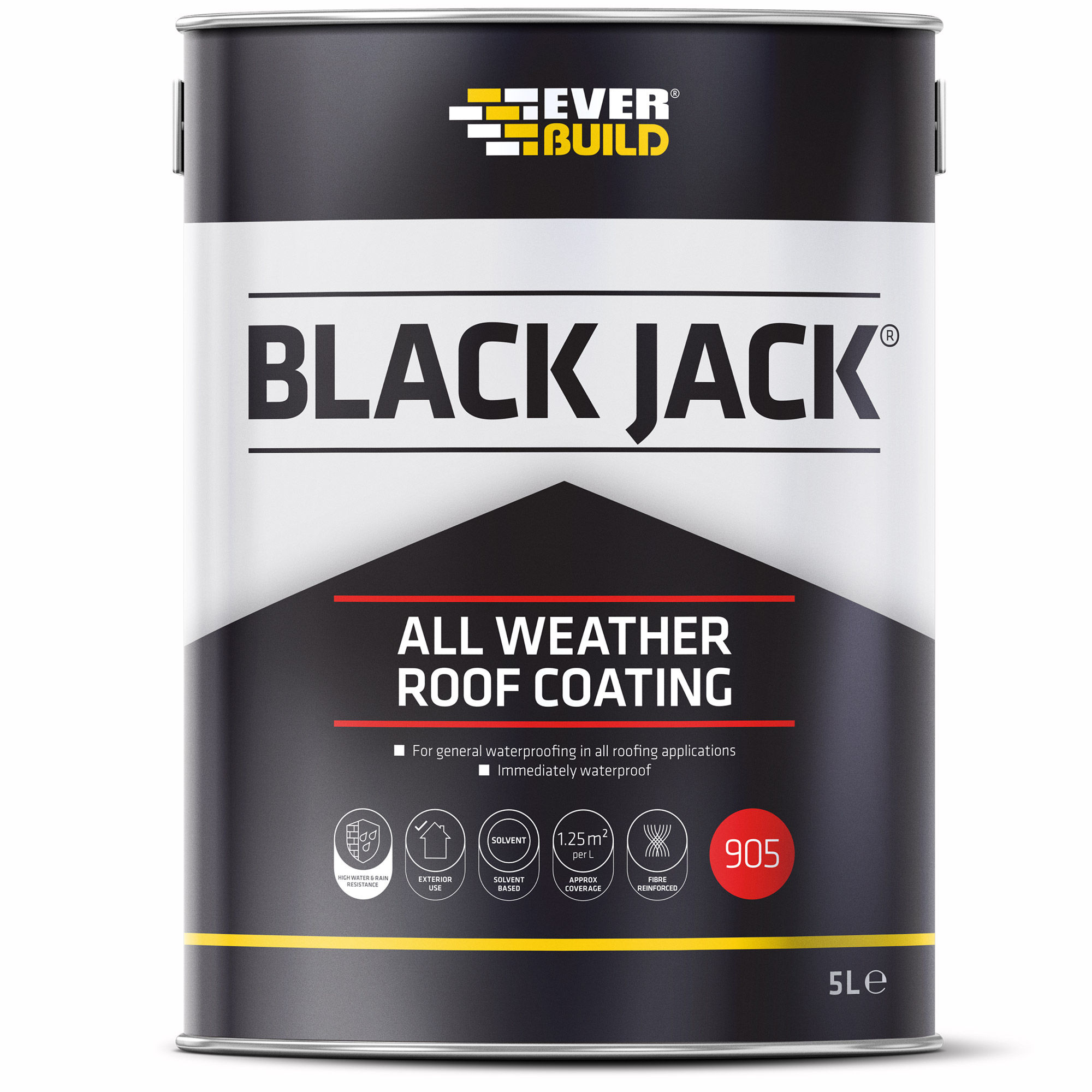 Everbuild Black Jack 905 All Weather Roof Coating 5L