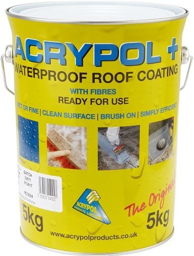Acrypol+ Waterproof Roof Coating Black 5kg - RC3005/05