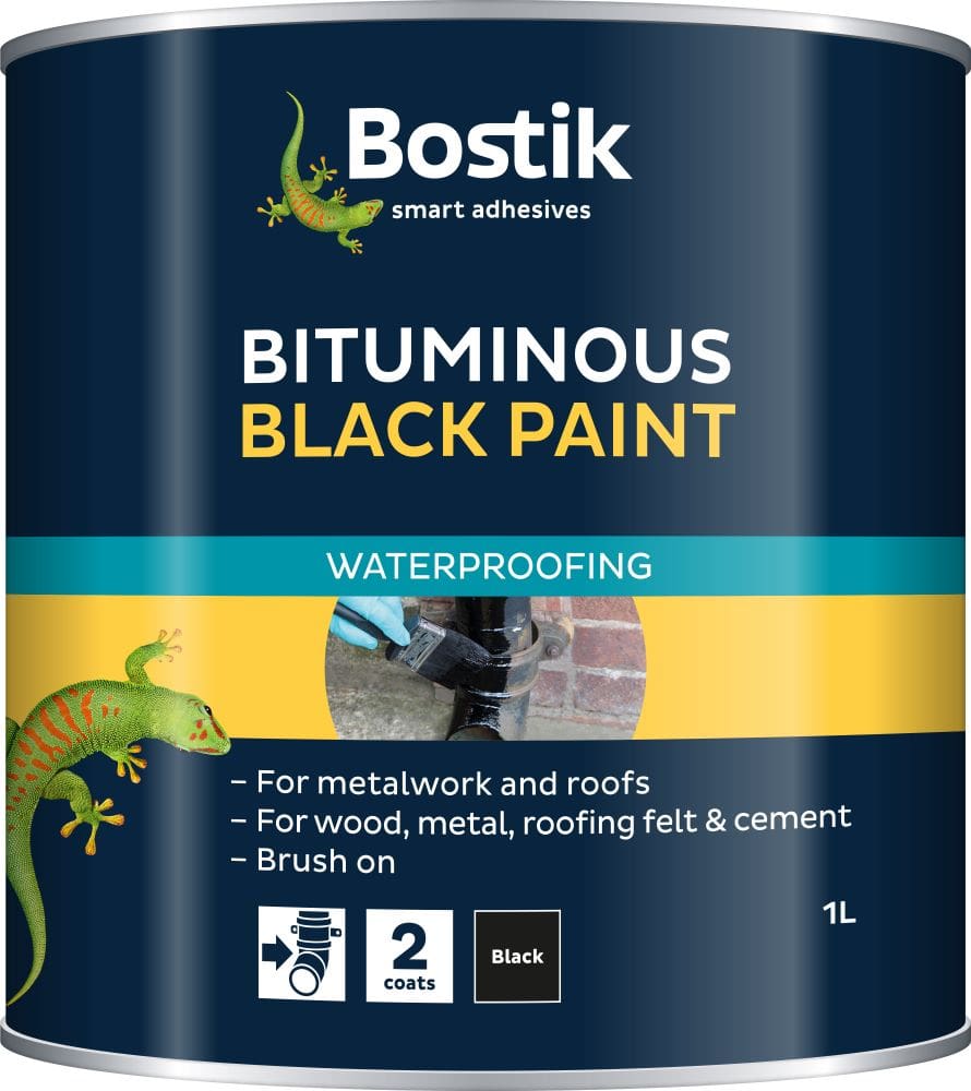 Bostik Cementone Black Bitumen Paint 1L