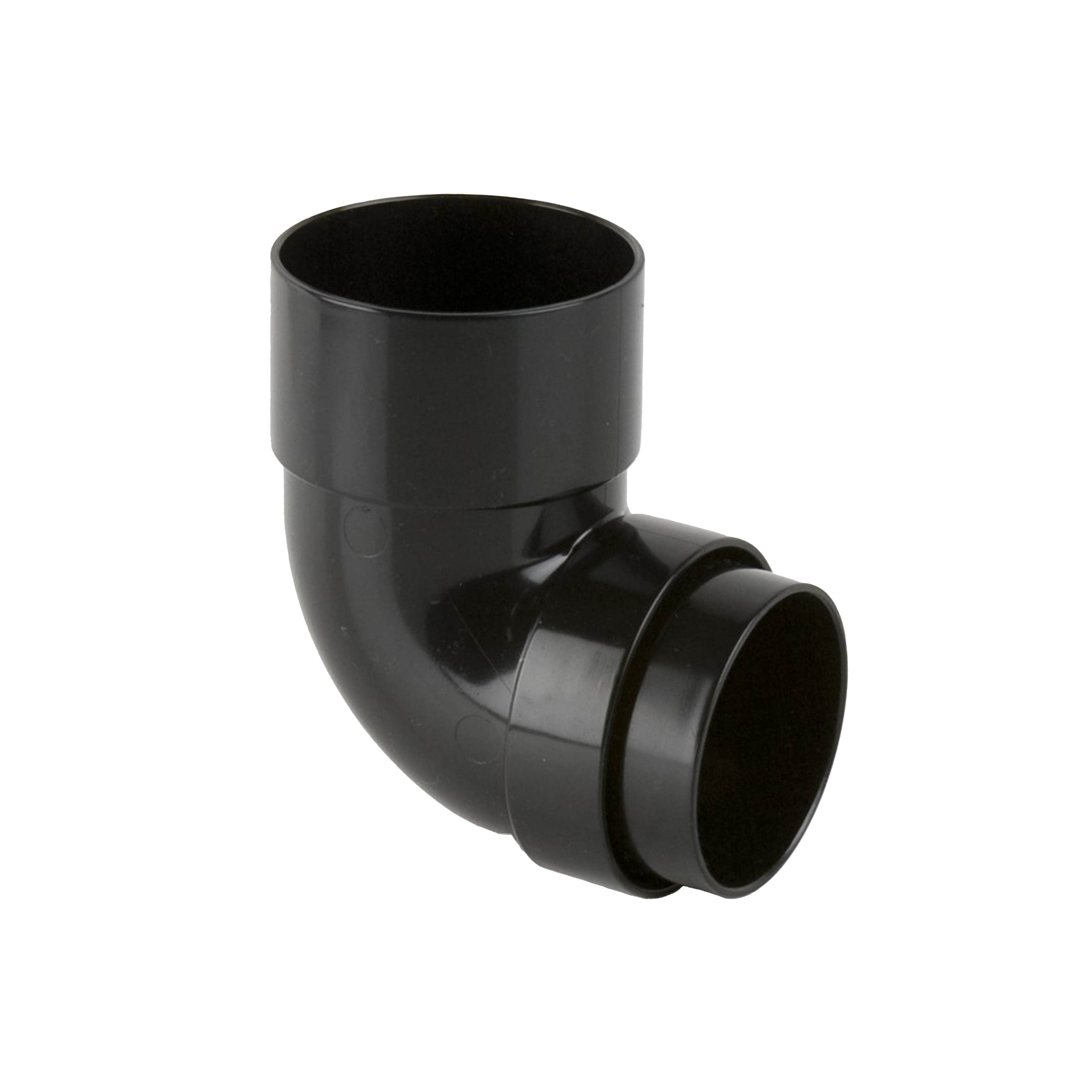 Brett Martin Round Offset Downpipe Bend 92.5° Black 68mm - BR208B