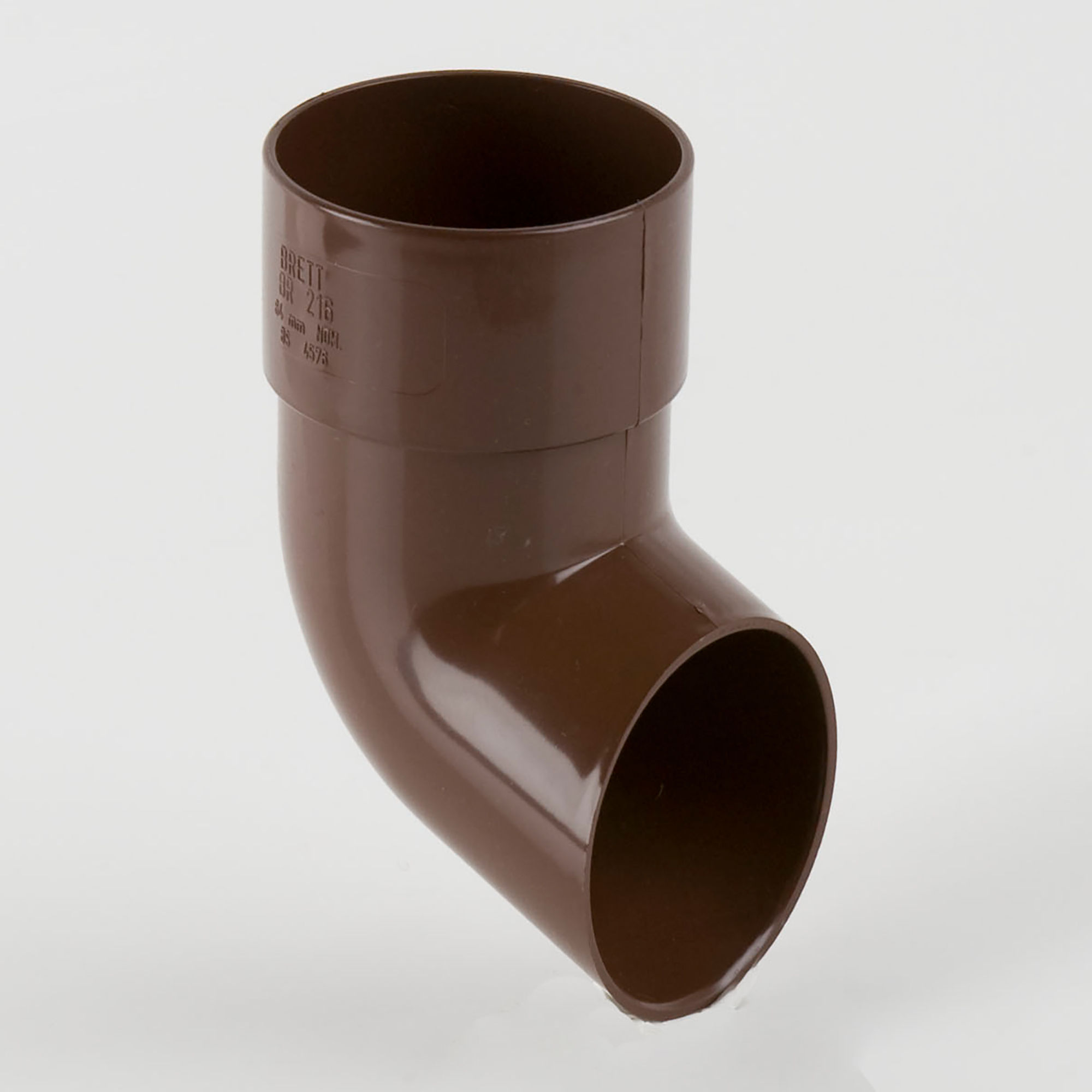 Brett Martin Round Downpipe Shoe Brown 68mm - BR216BR