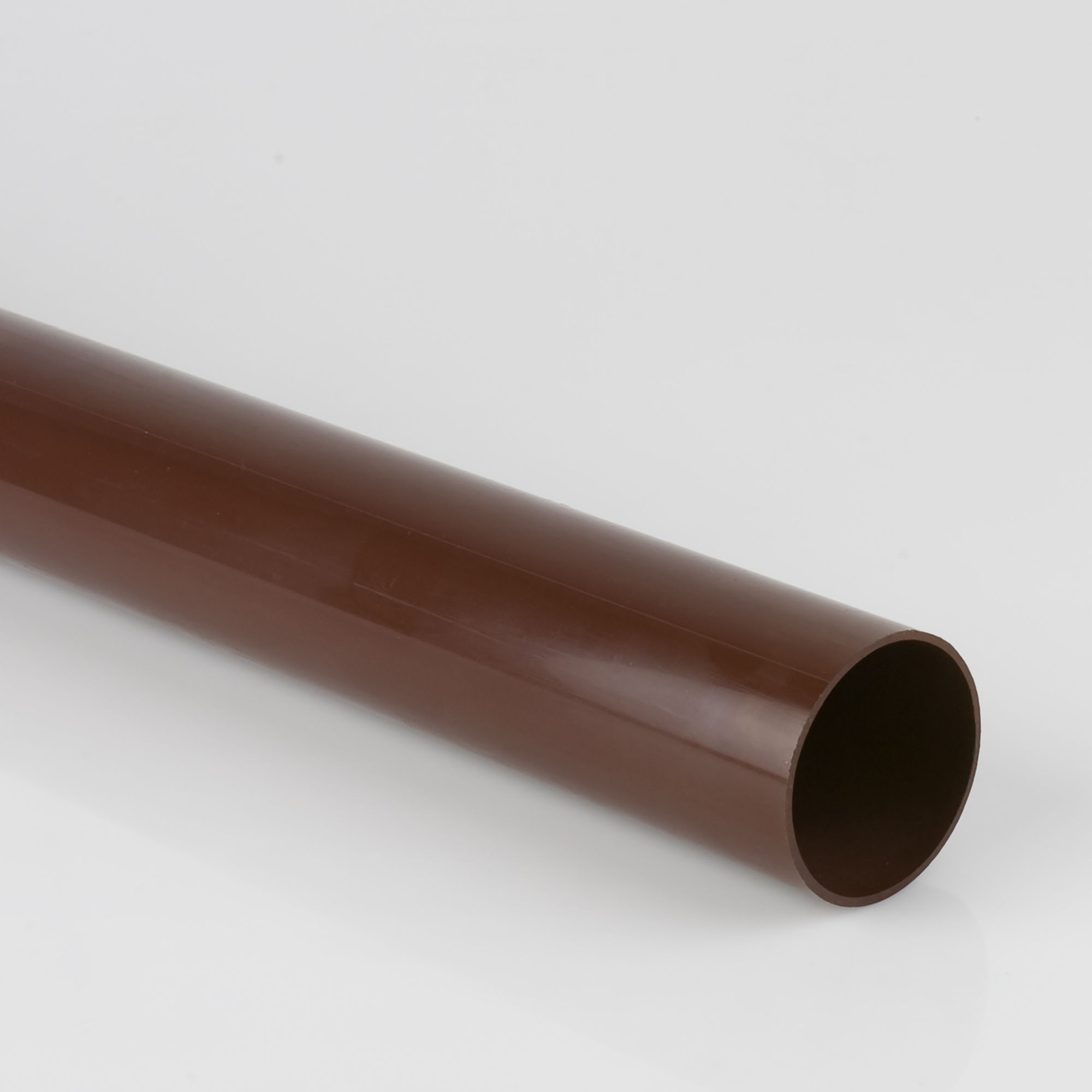 Brett Martin Plain End Round Downpipe Brown 68mm x 4m - BR203BR