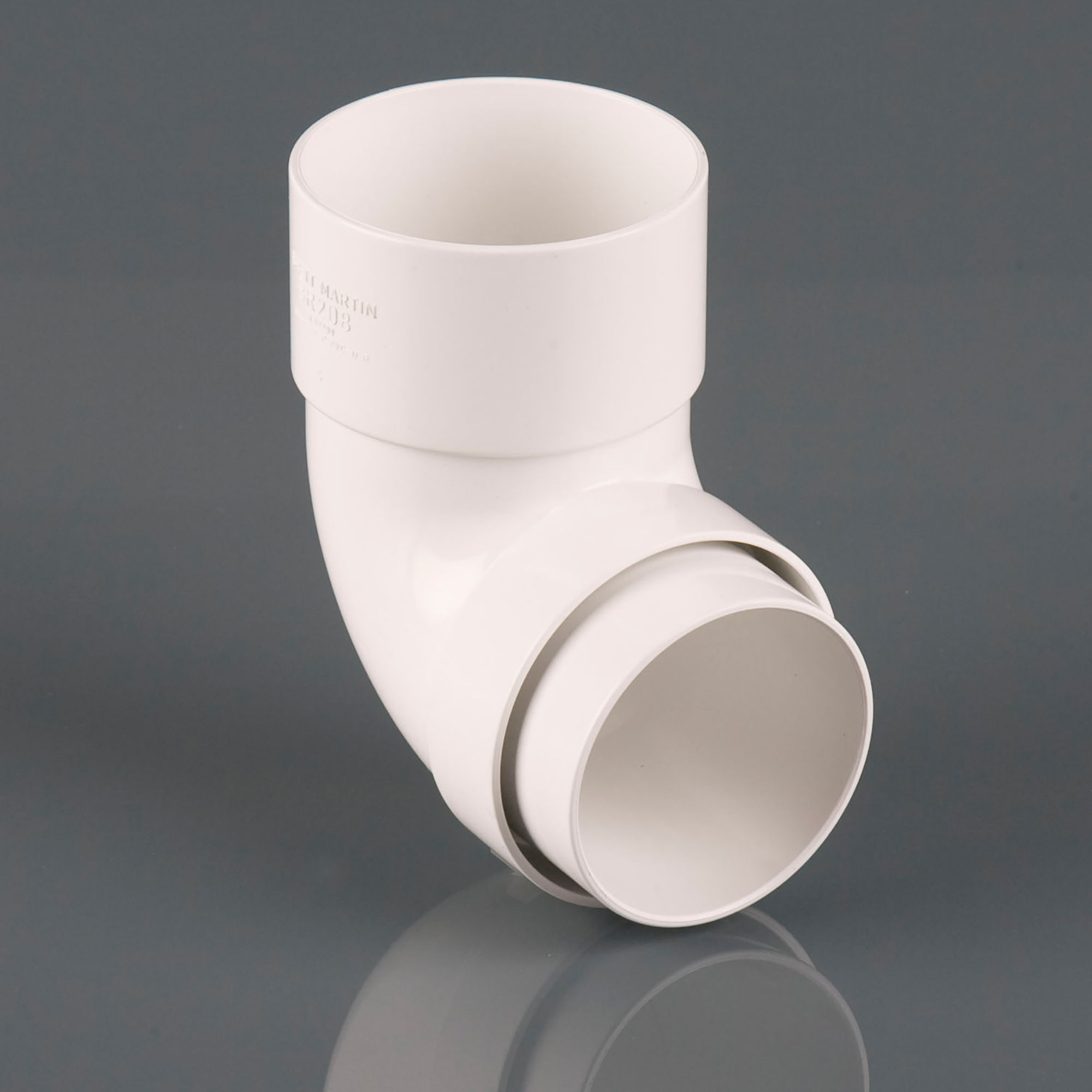 Brett Martin Round Offset Downpipe Bend 112.5° Arctic White 68mm - BR209A
