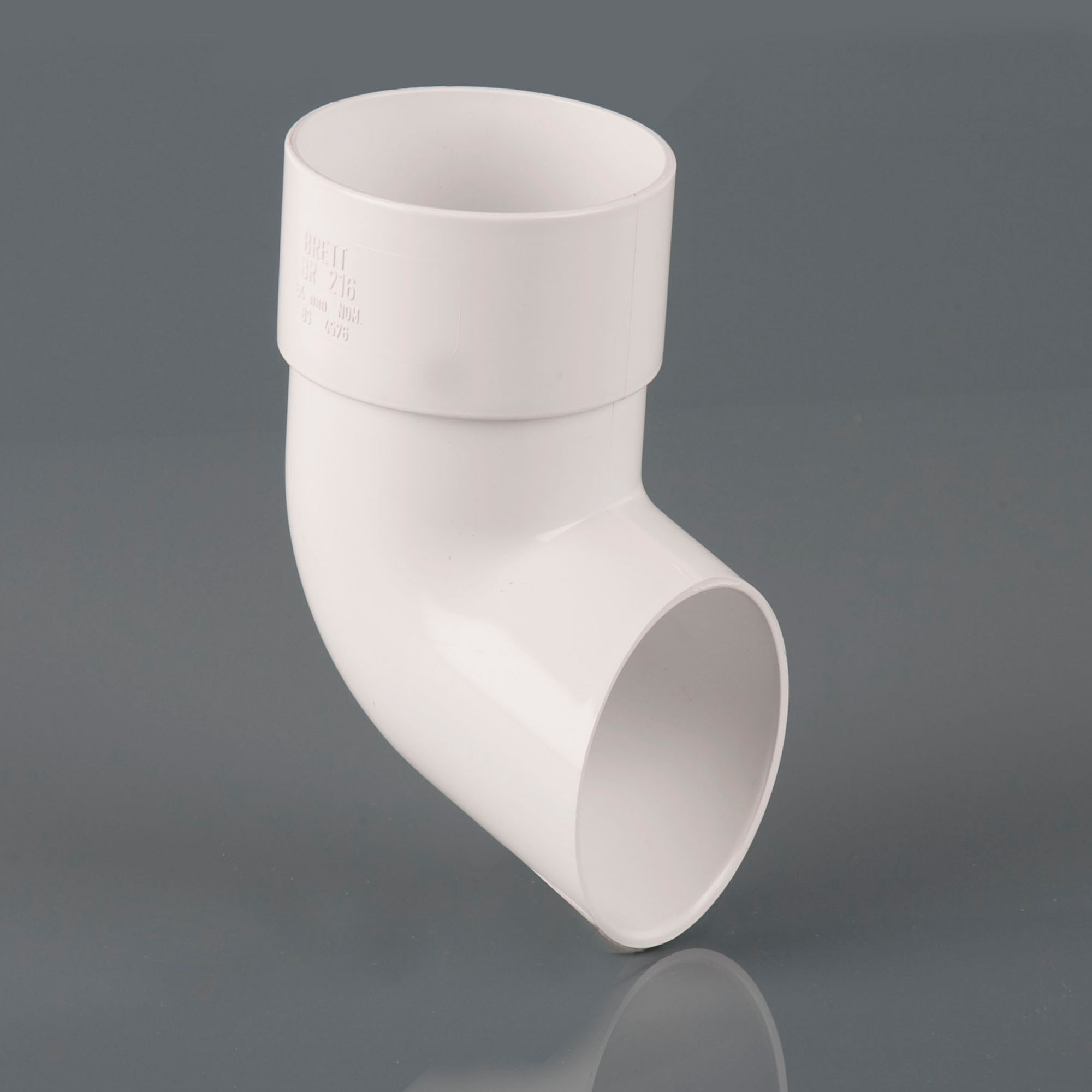 Brett Martin Round Downpipe Shoe Arctic White 68mm - BR216A