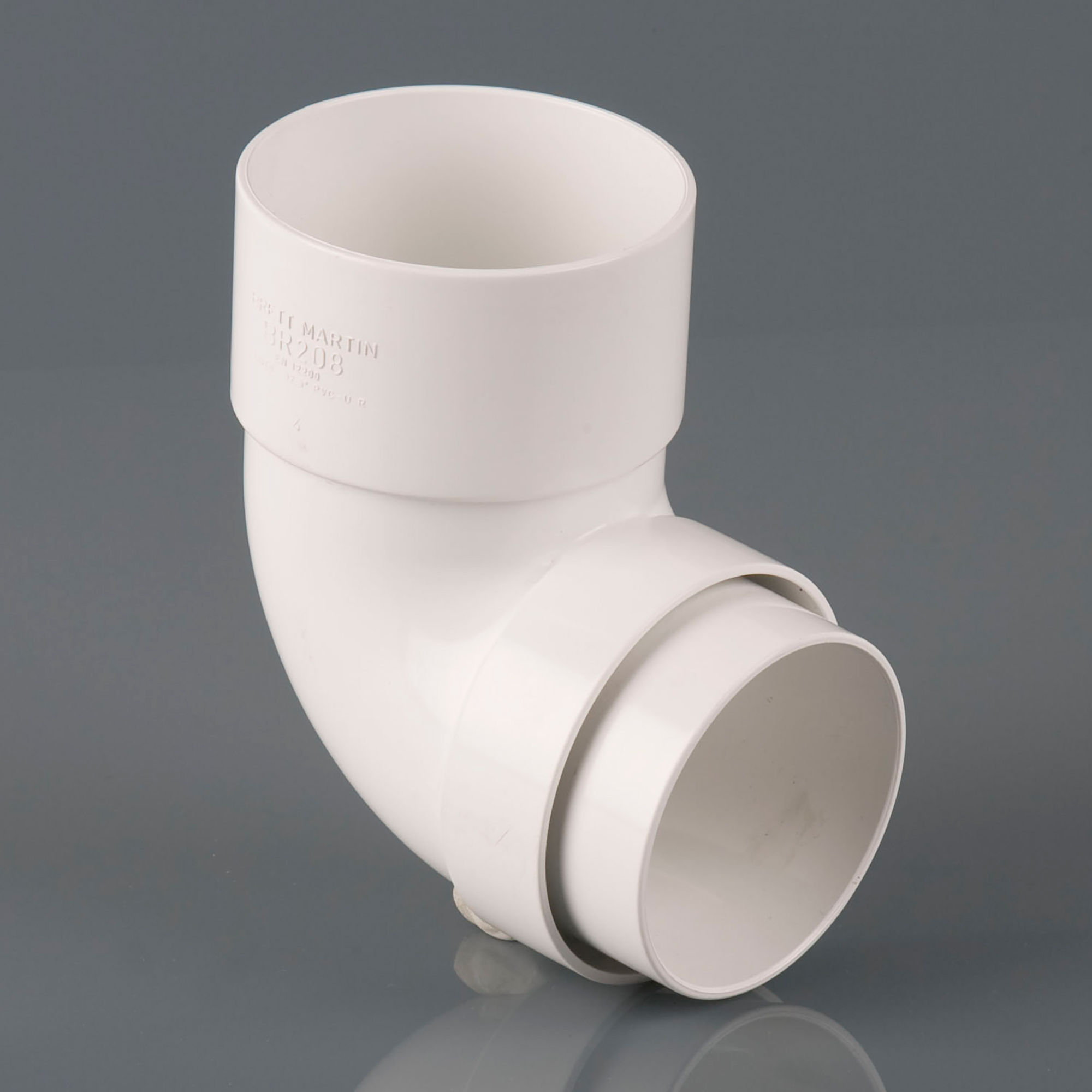 Brett Martin Round Offset Downpipe Bend 92.5° Arctic White 68mm - BR208A