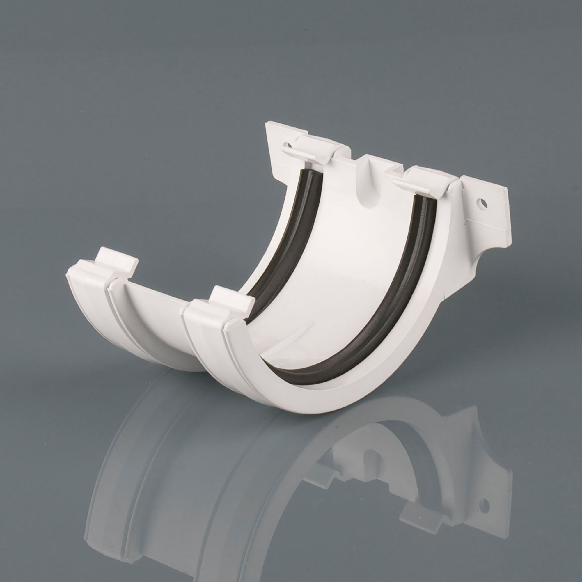 Brett Martin Roundstyle Gutter Union Bracket Arctic White 112mm - BR044A