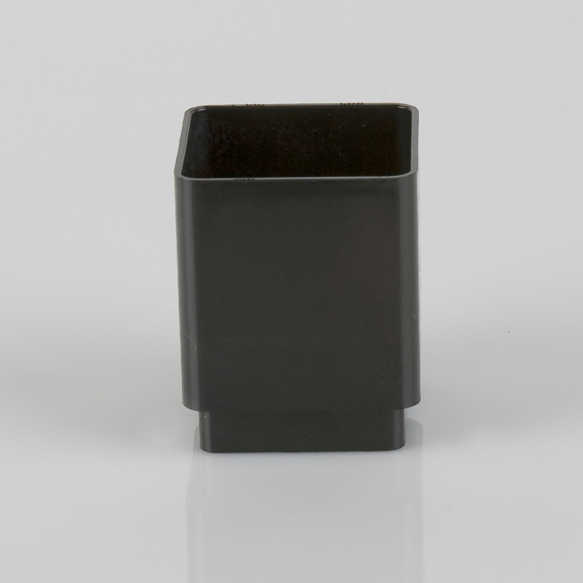 Brett Martin Square Downpipe Connector Black 65mm - BR506B