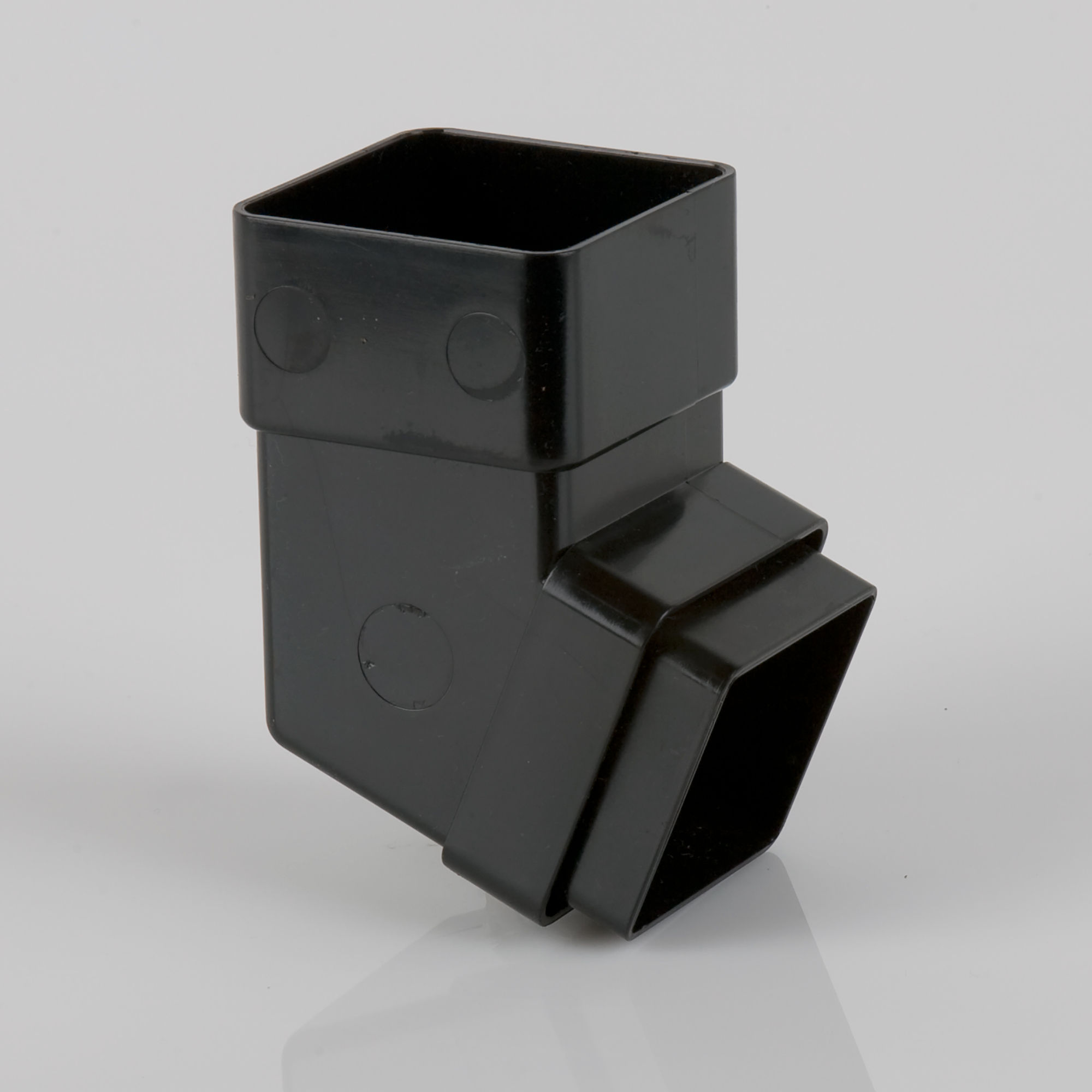 Brett Martin Square Downpipe Offset Bend 112.5° Black 65mm - BR509B