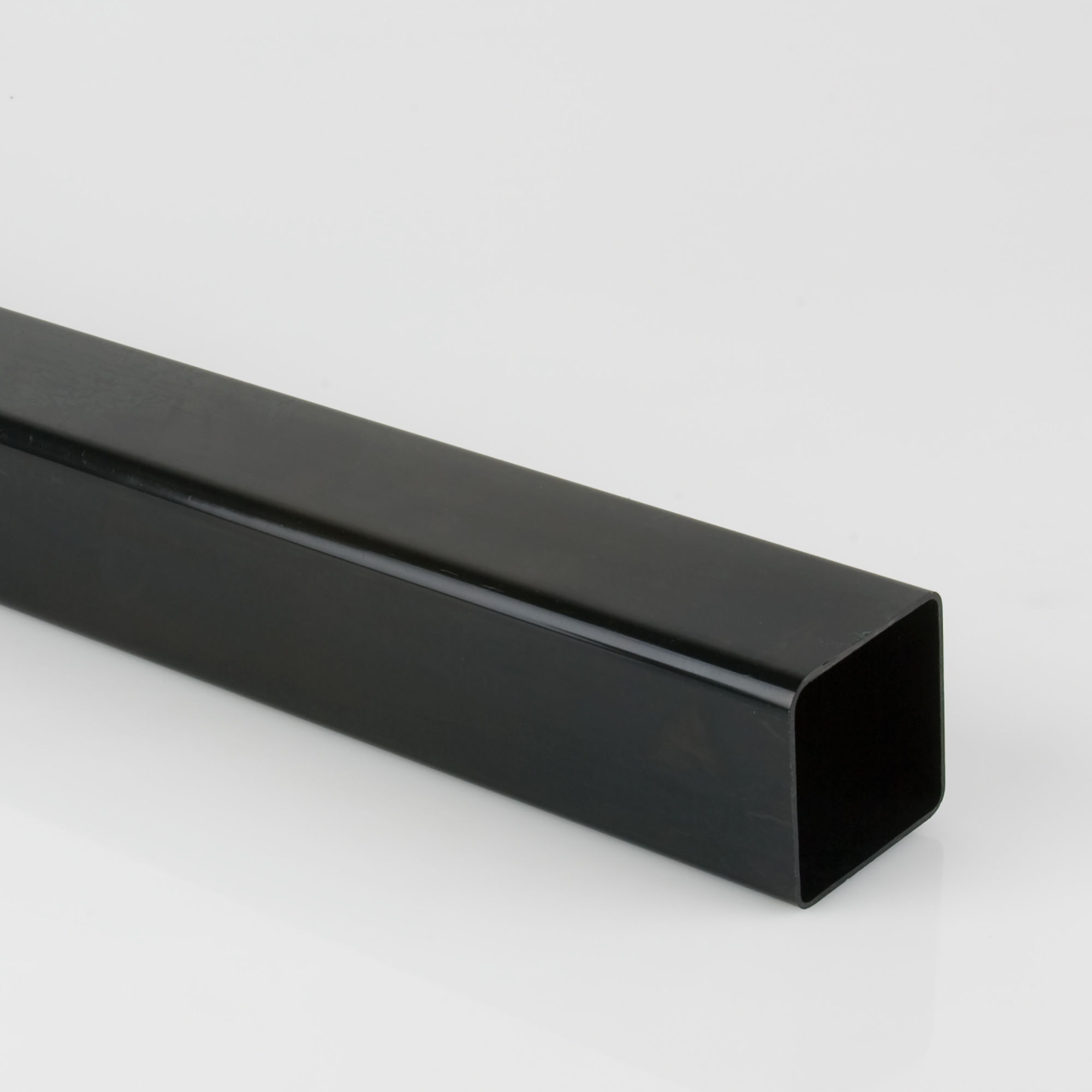 Brett Martin Plain End Square Downpipe Black 65mm x 4m - BR503B